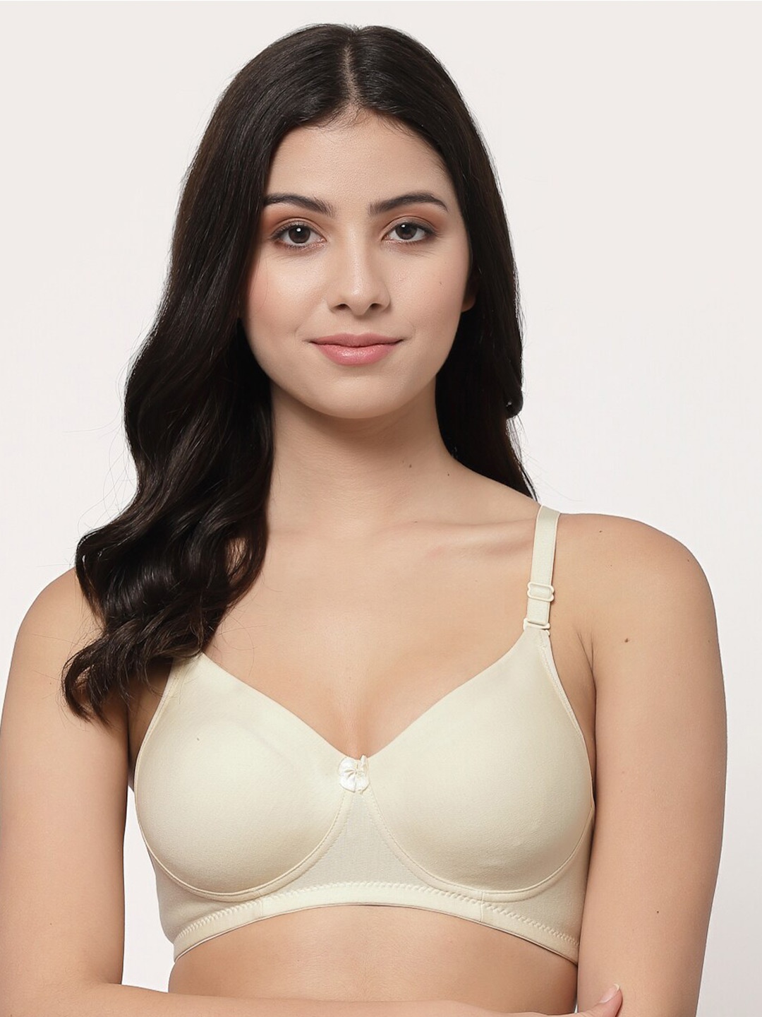 

College Girl Women Lightly Padded Cotton Non Wired Bra, Nude