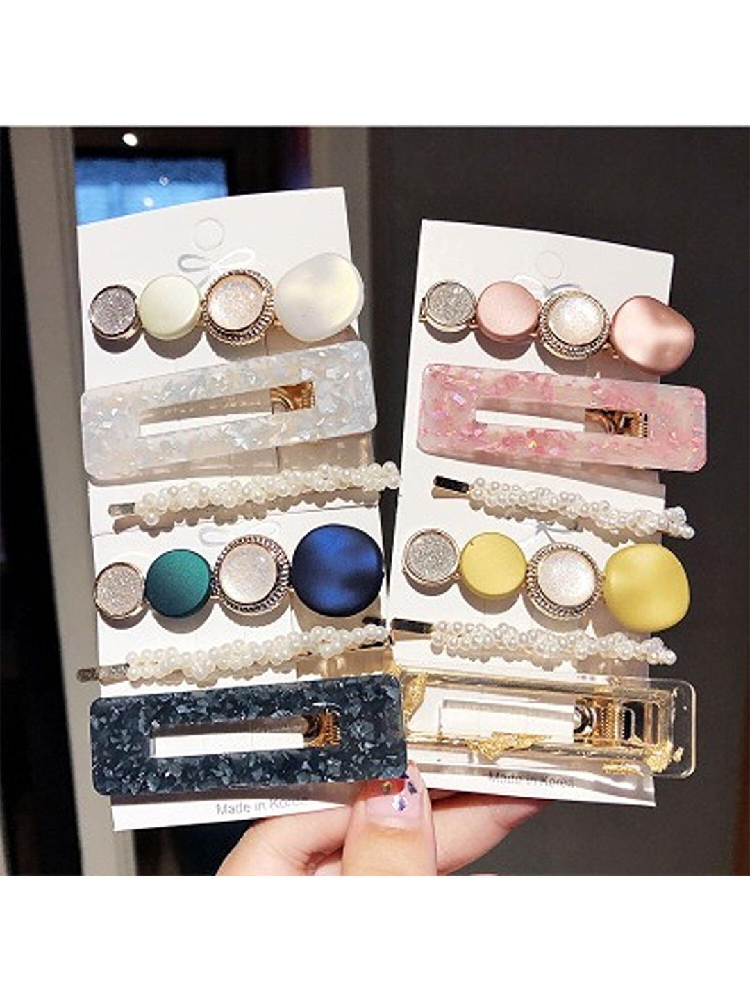 

Pinapes Set of 12 Embellished Hair Accessories, Gold