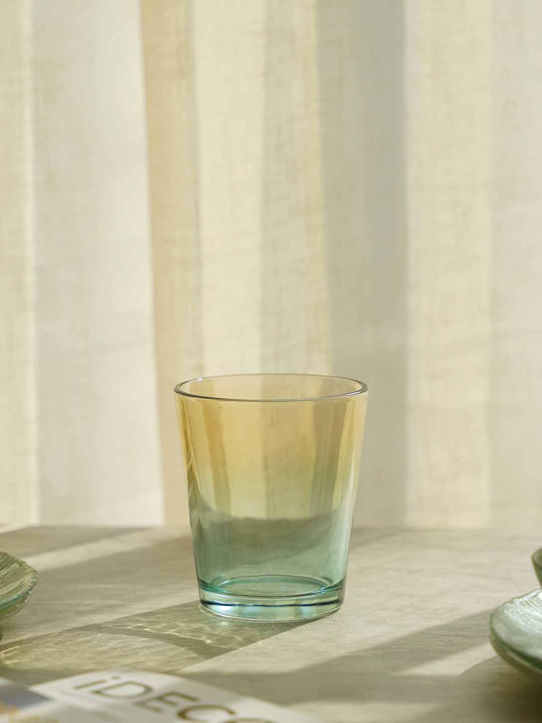 

Pure Home and Living Yellow & Blue 4 Pieces Ombre Water Or Juice Glass Tumblers