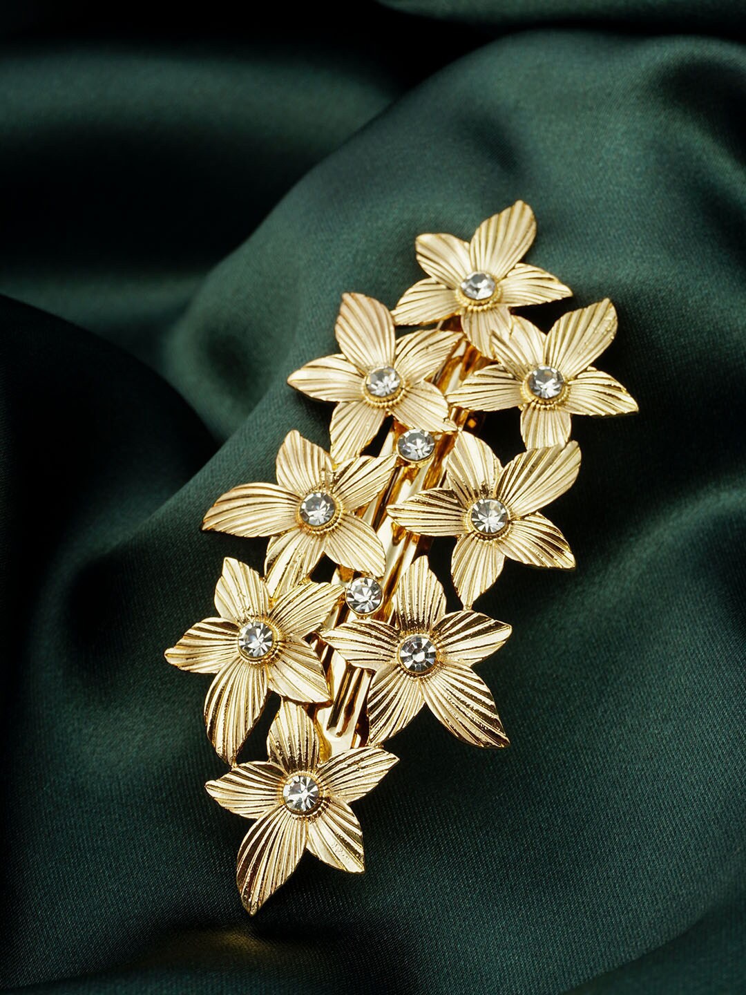 

Ferosh Gold-Plated Flower French Barrette