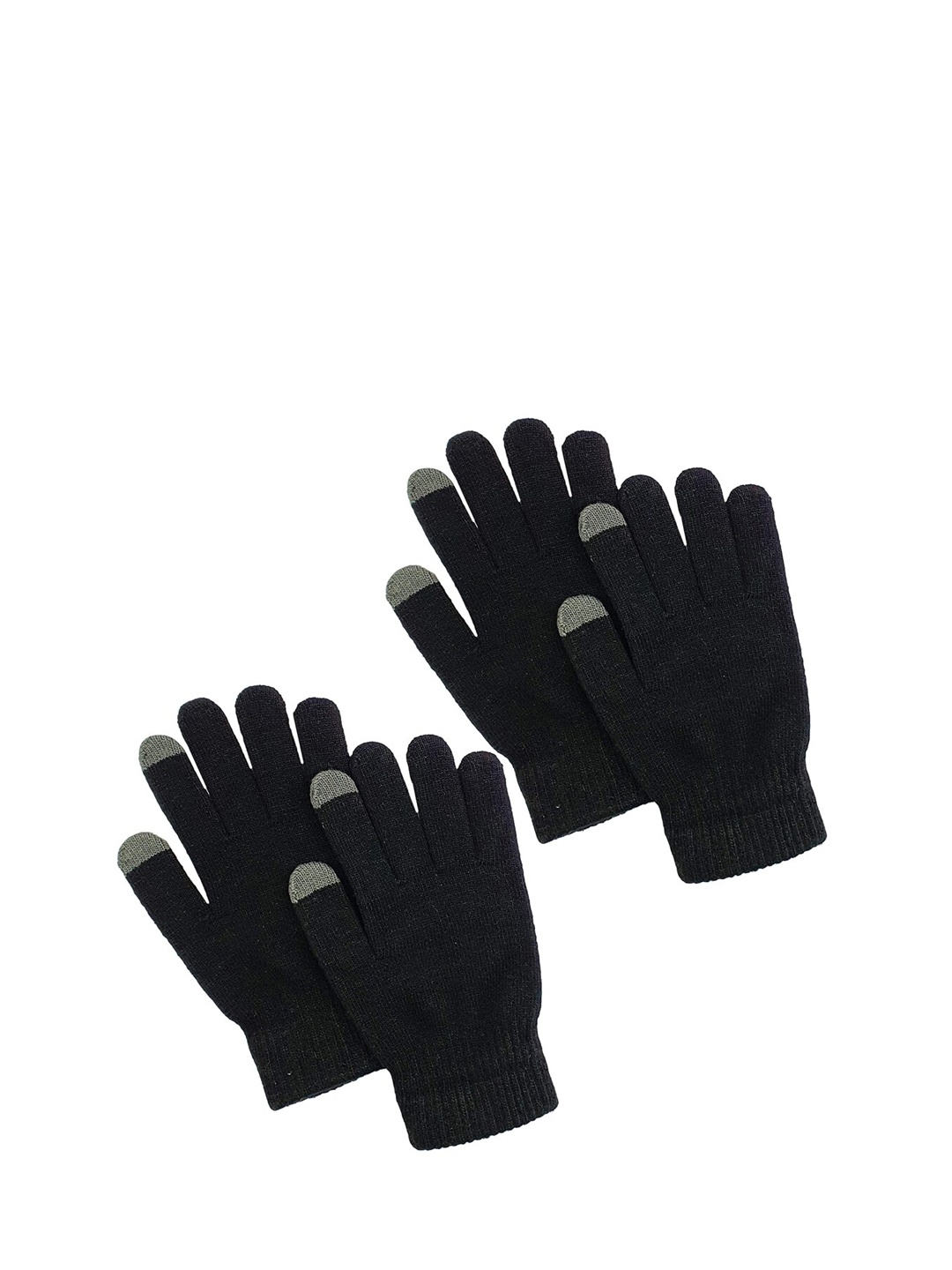 

Kuber Industries Pack Of 2 Stretchable Hand Gloves, Black