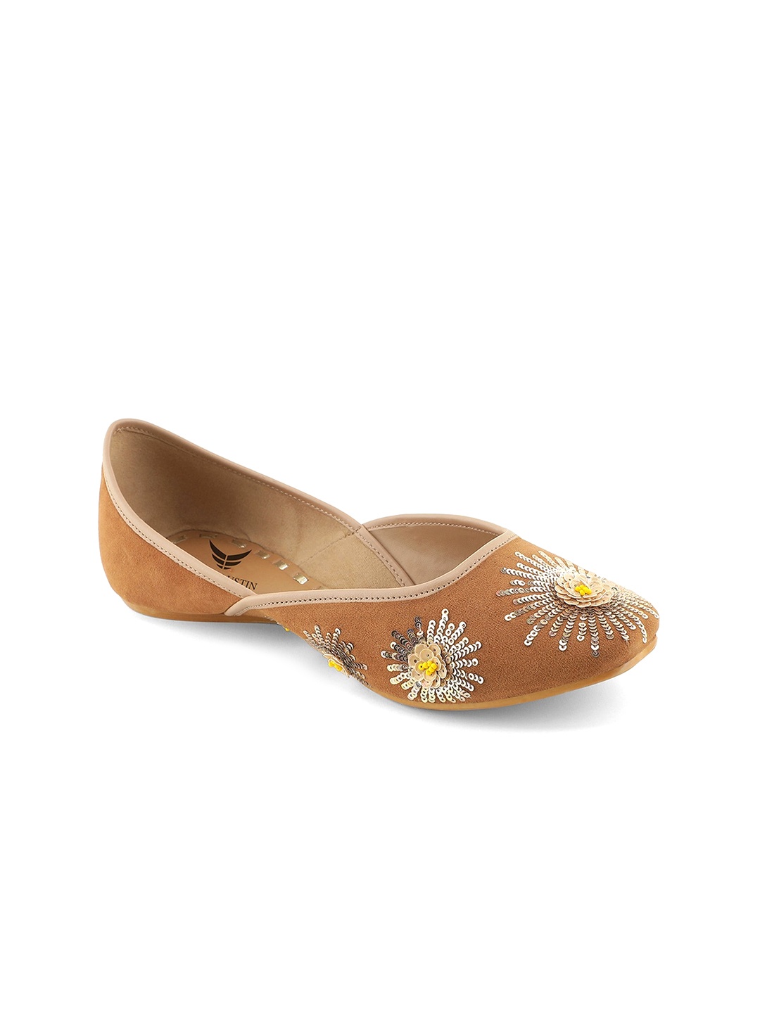 

AADY AUSTIN Women Embellished Ethnic Mojaris, Beige