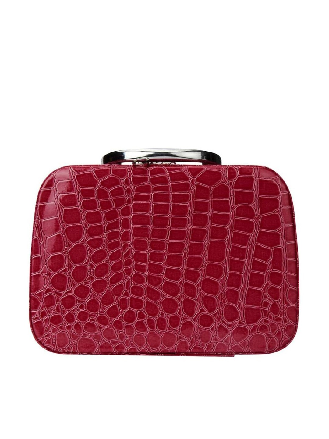 

ZURU BUNCH Textured PU Structured Vanity Bag, Red