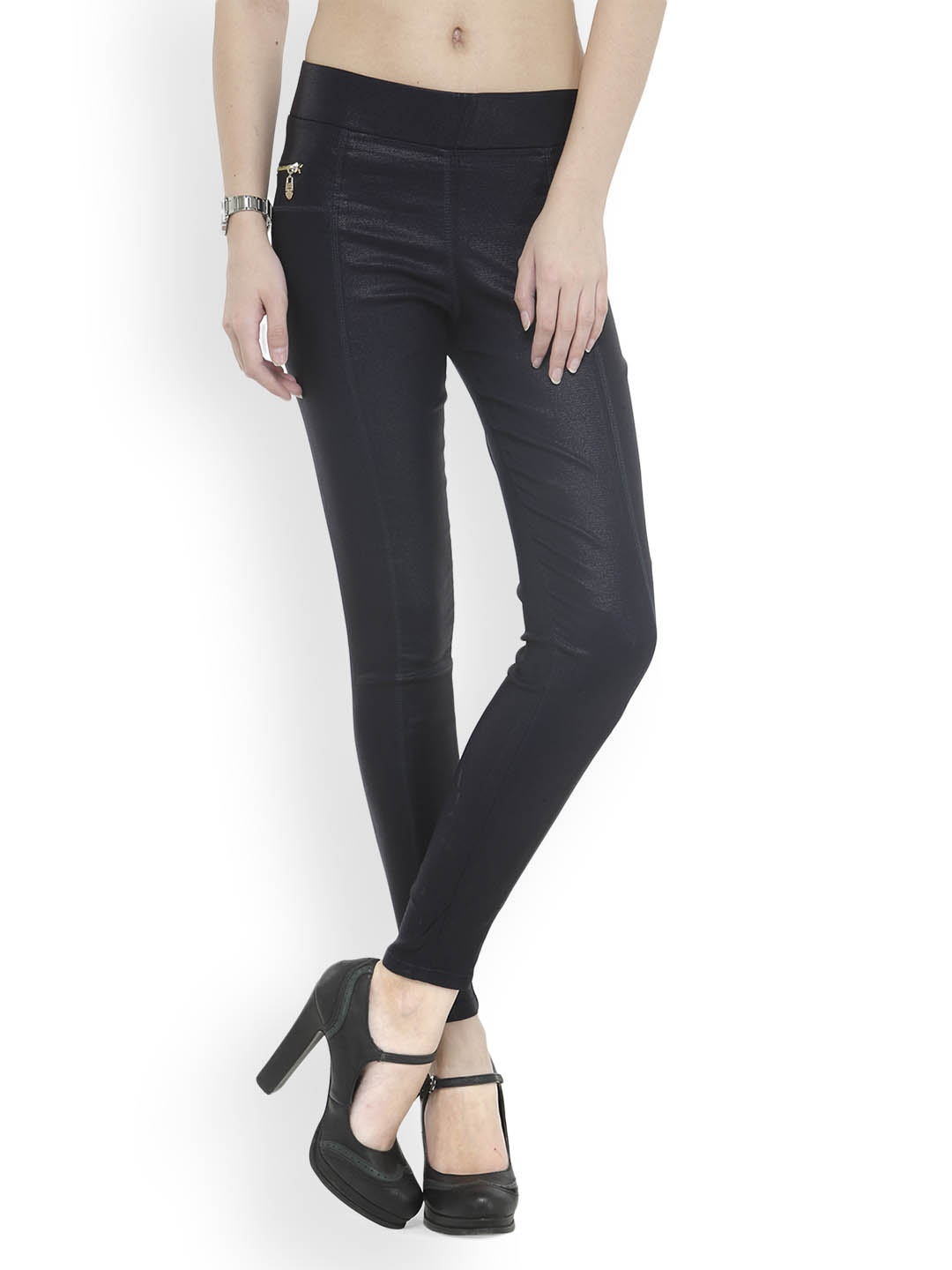 

Westwood Navy Blue Sheen Skinny Fit Treggings