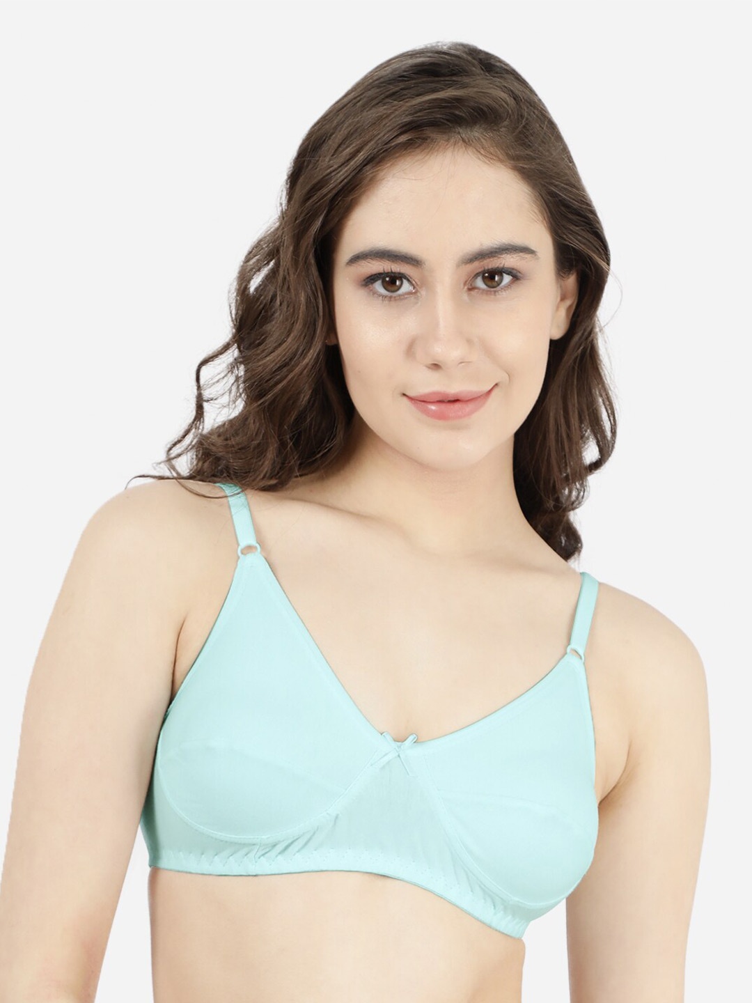 

shyaway Non Padded Non-Wired Full Coverage All Day Comfort Cotton Bra, Blue