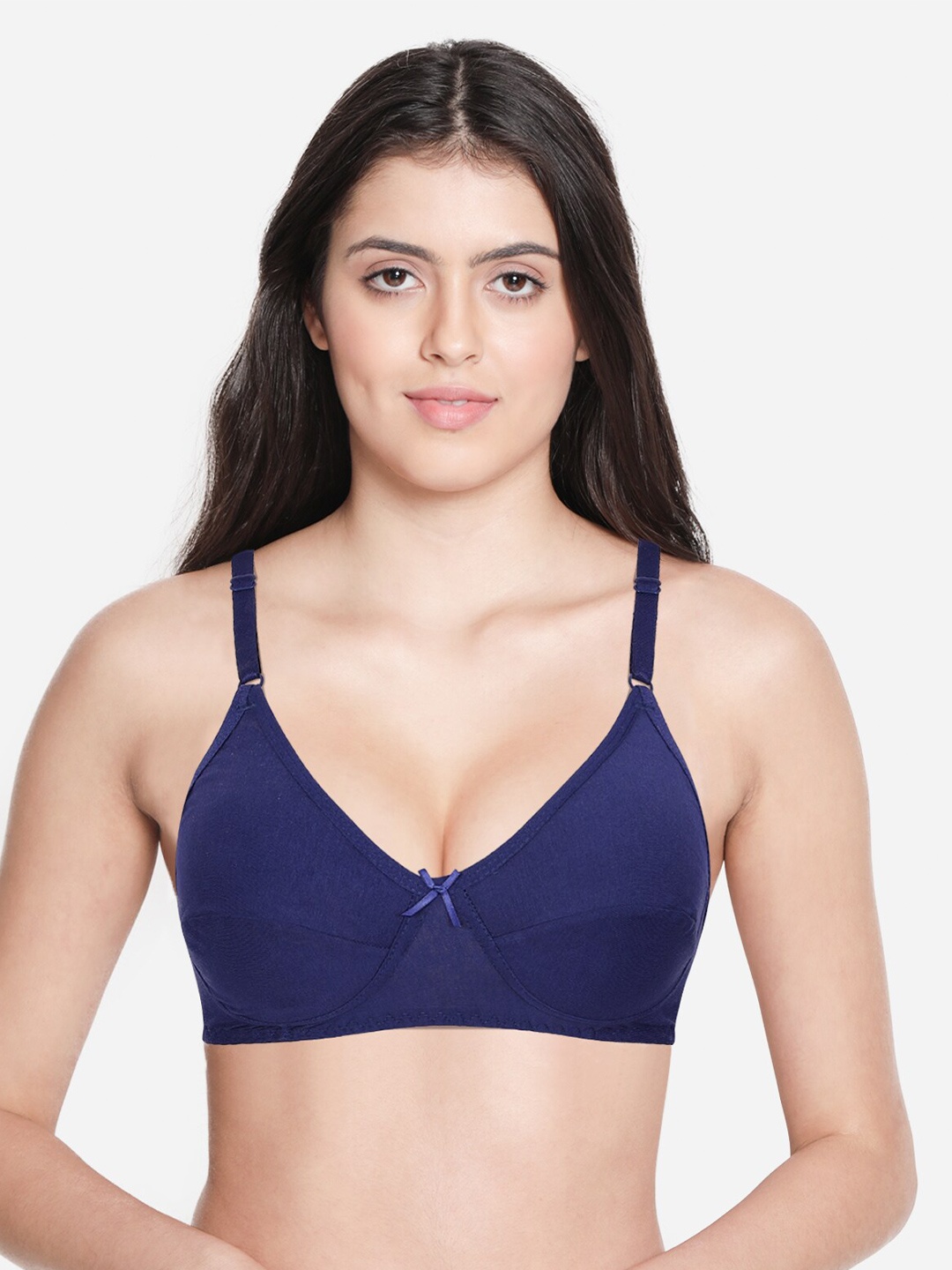 

shyaway Non-Padded Cotton Everyday Bra, Navy blue