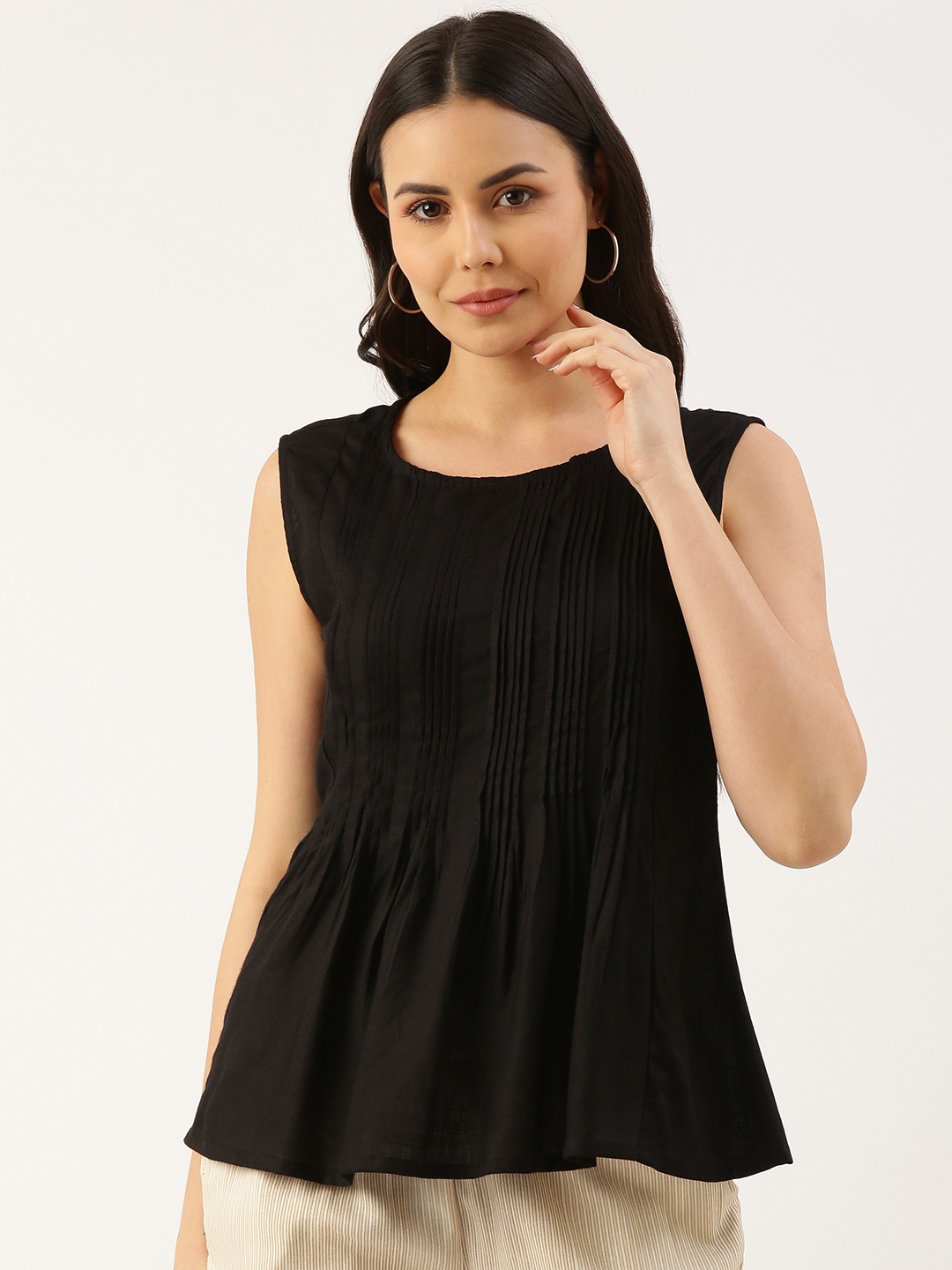 

AMUKTI Viscose Rayon Tunic, Black