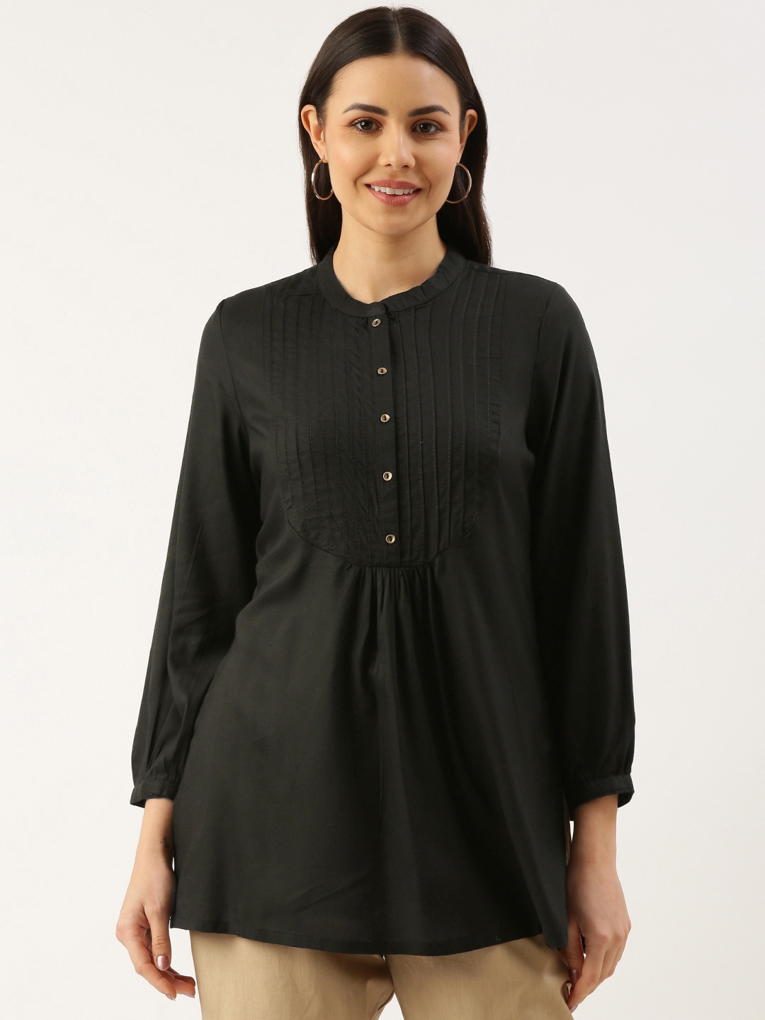 

AMUKTI Viscose Rayon Tunic, Navy blue