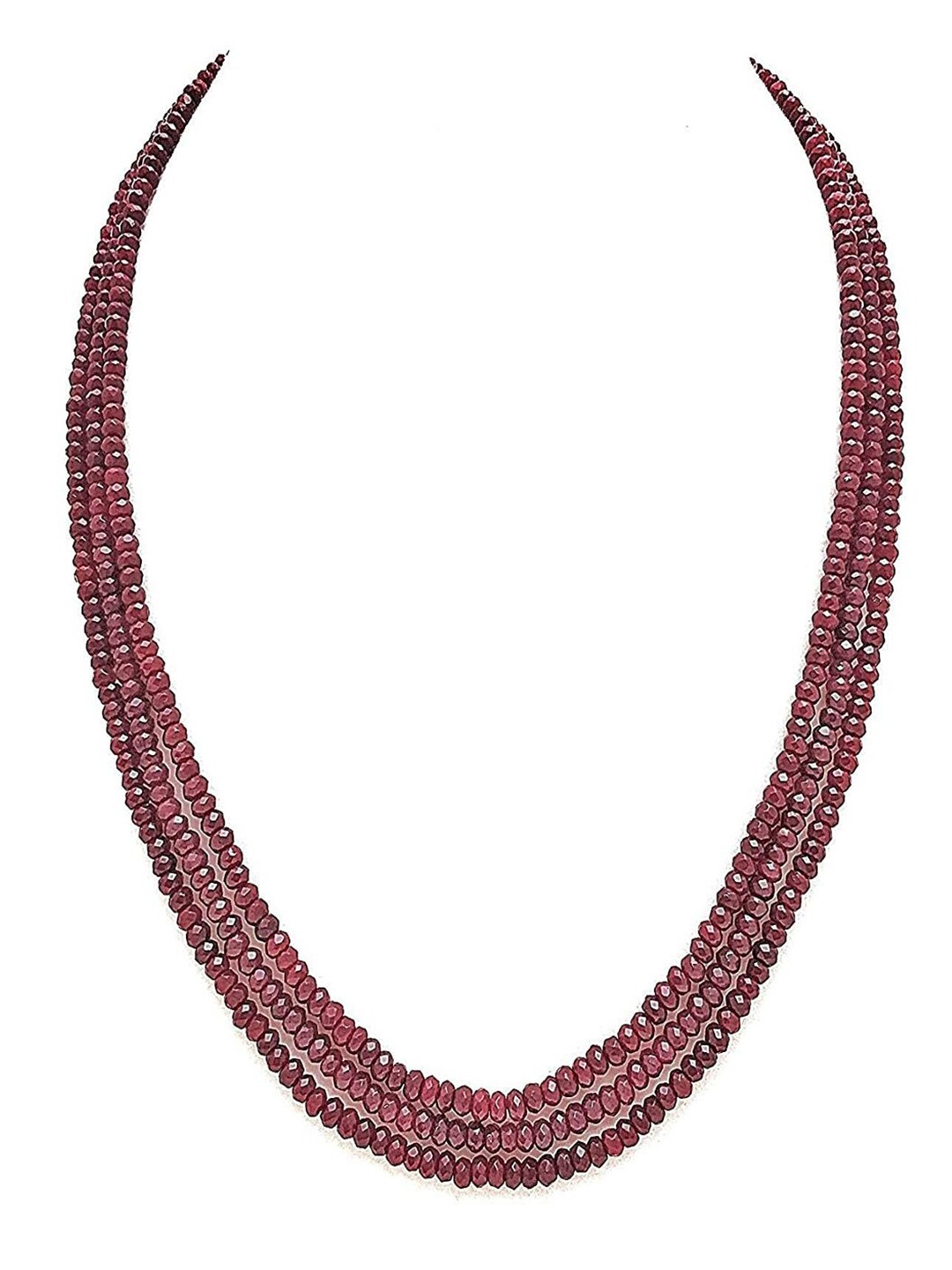 

Runjhun Layered Beaded Necklace, Maroon