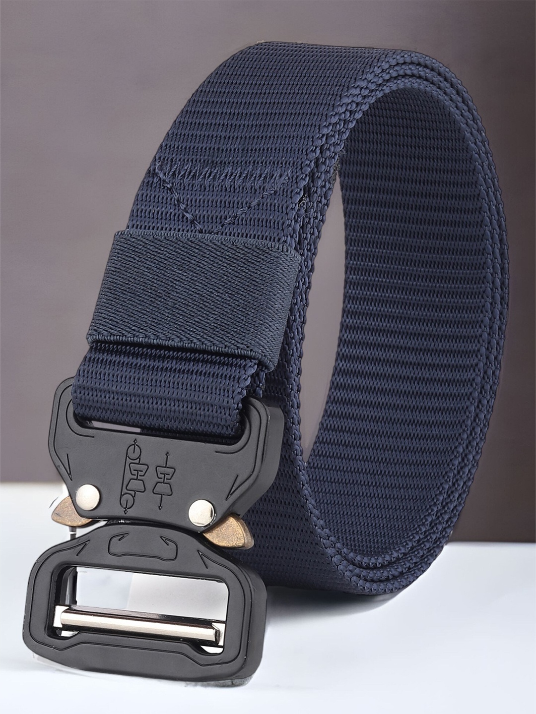 

ZORO Men Textured Belt, Blue