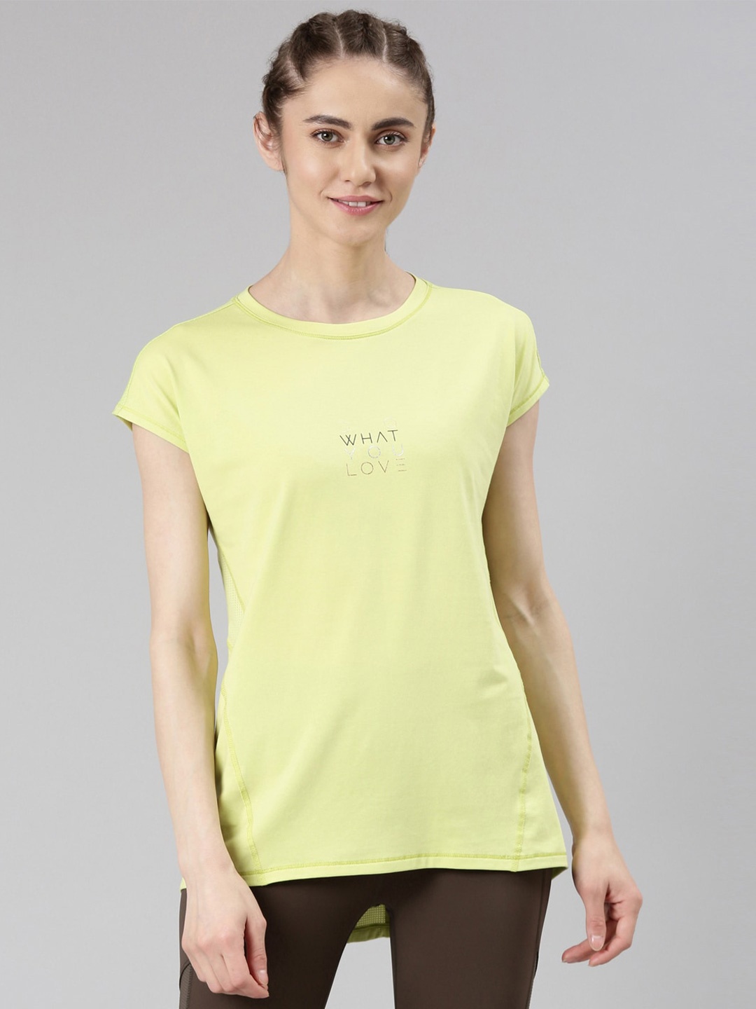 

Enamor Antimicrobial Round Neck T-shirt, Yellow