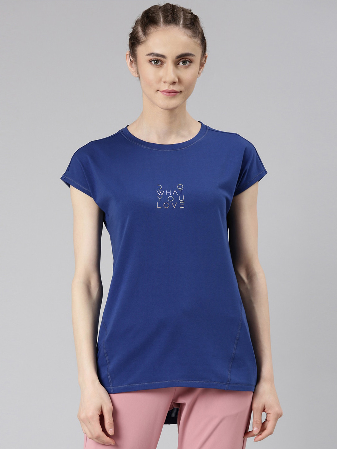 

Enamor Extended Sleeves Antimicrobial T-shirt, Blue