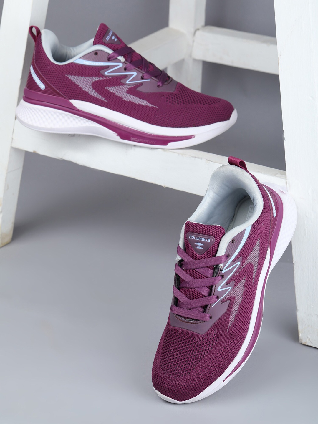 

Columbus Women Foamlite Memory Foam Running Sports Shoes, Purple