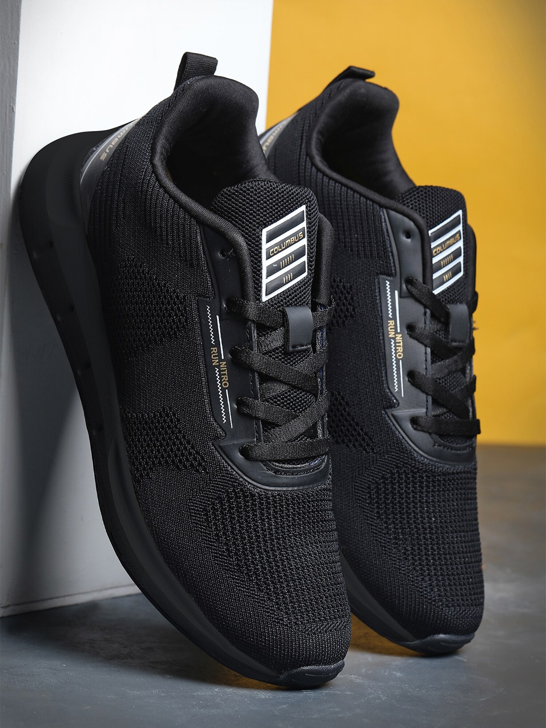 

Columbus Men TRENDY Mesh Running Shoes, Black