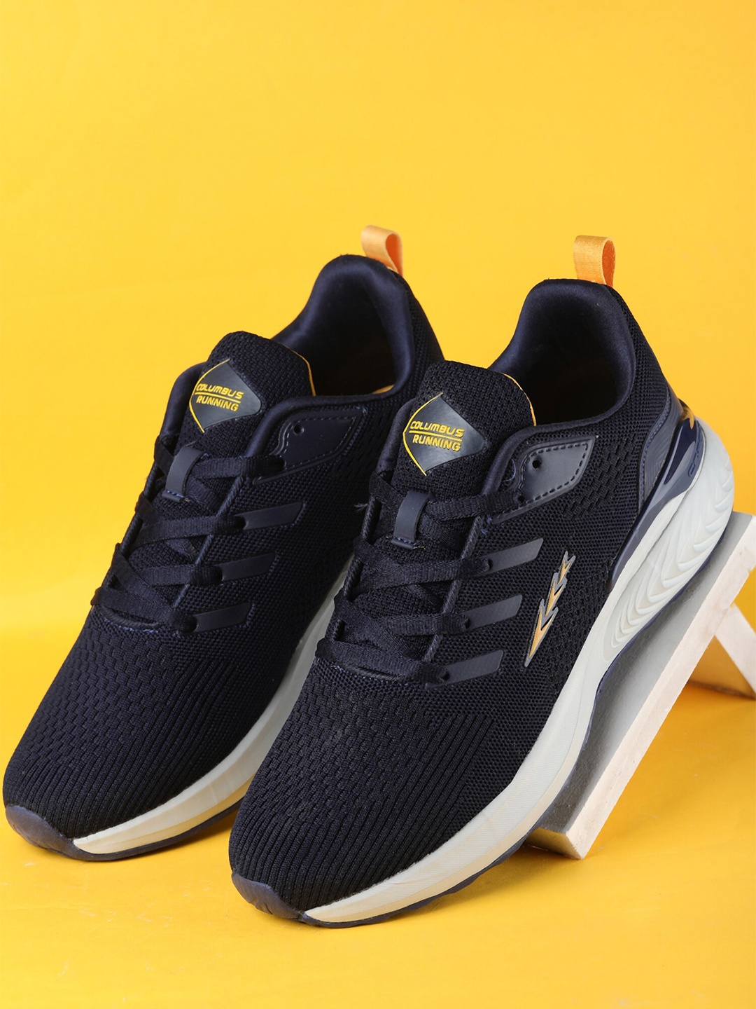 

Columbus Men Maiden Pro Memory Foam Running Sports Shoes, Navy blue