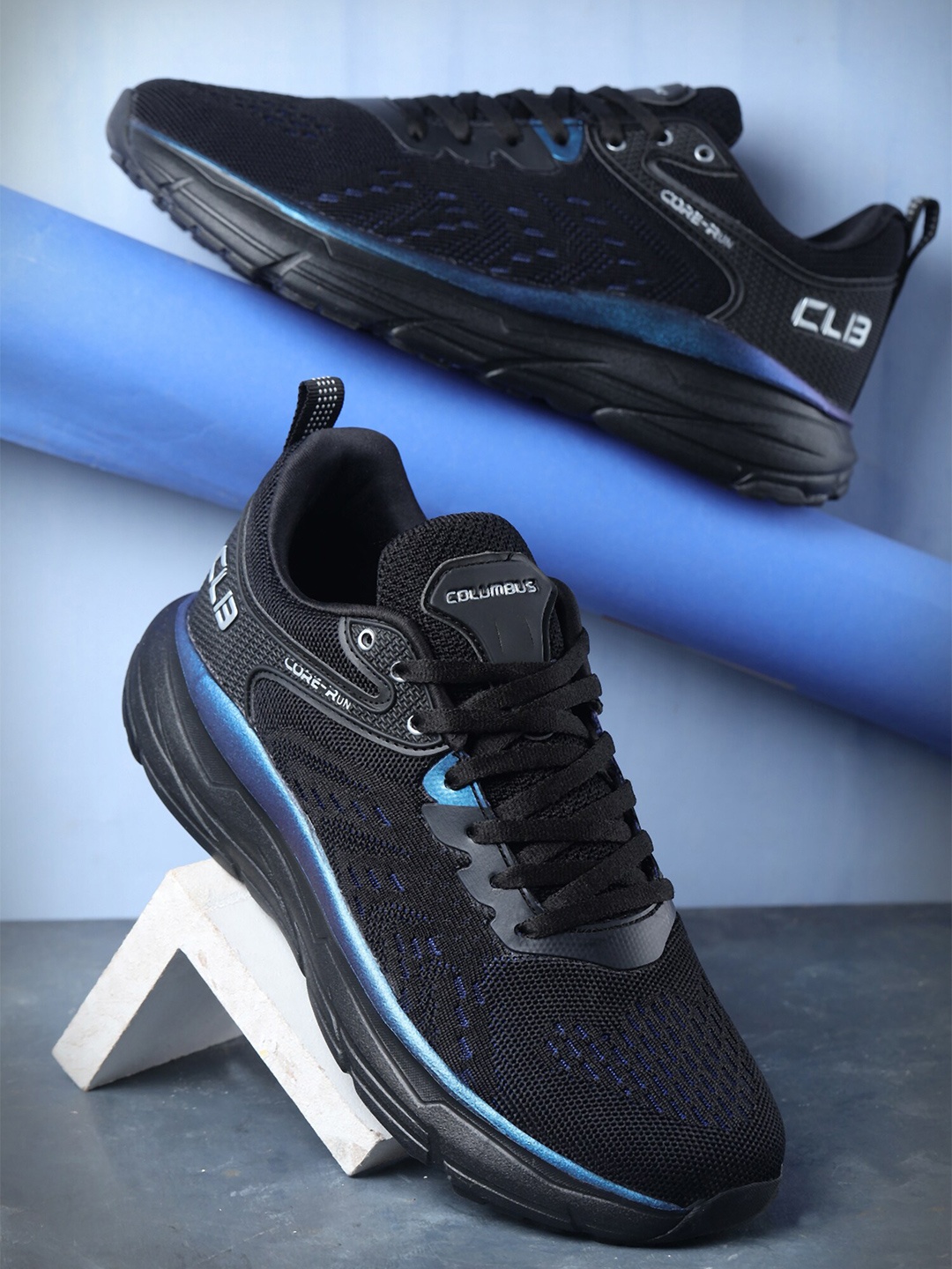 

Columbus Men Champ Pro Memory Foam Running Sports Shoes, Black