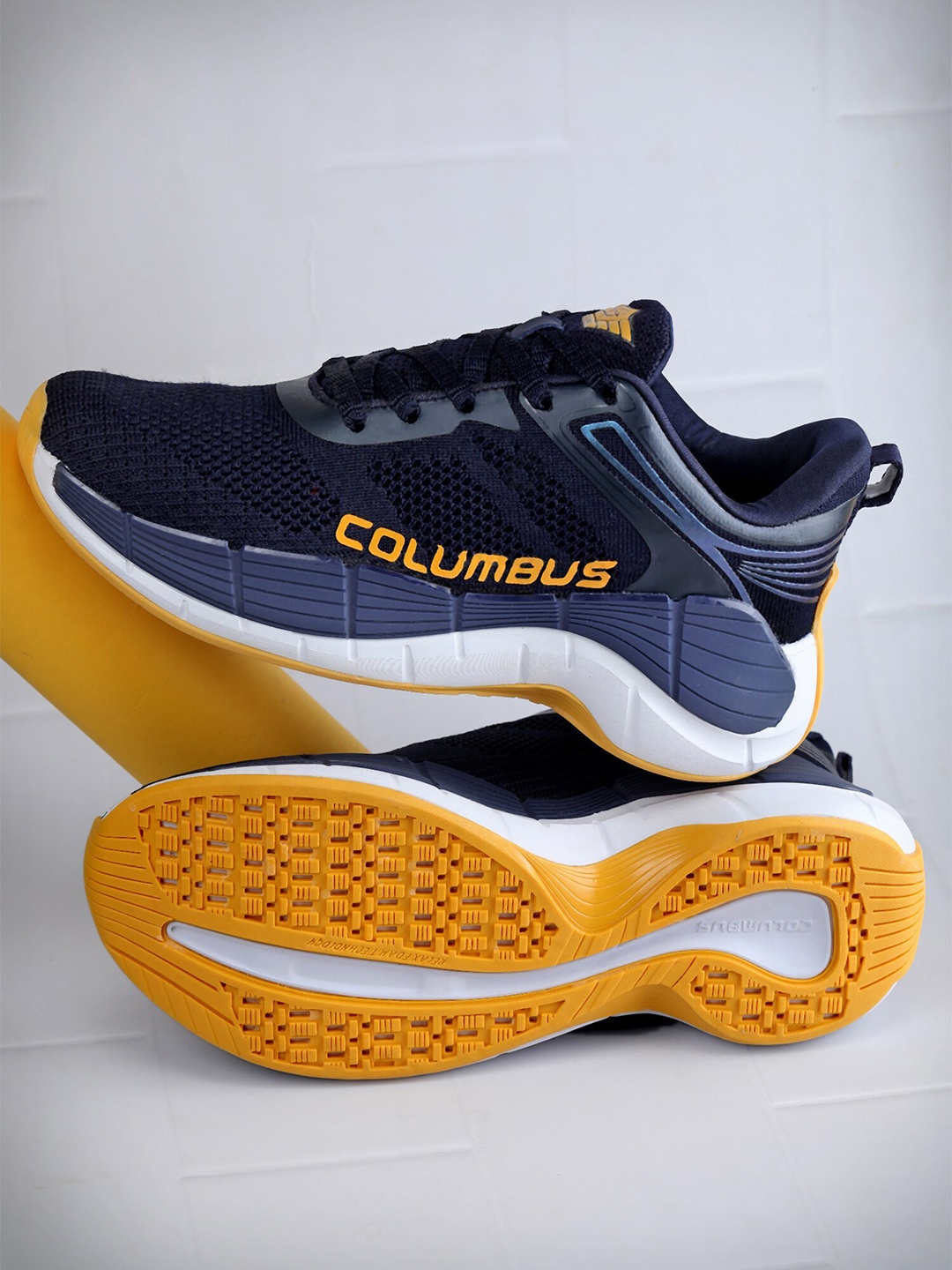 

Columbus Men FLOAT PLUS Mesh Memory Foam Running Shoes, Navy blue