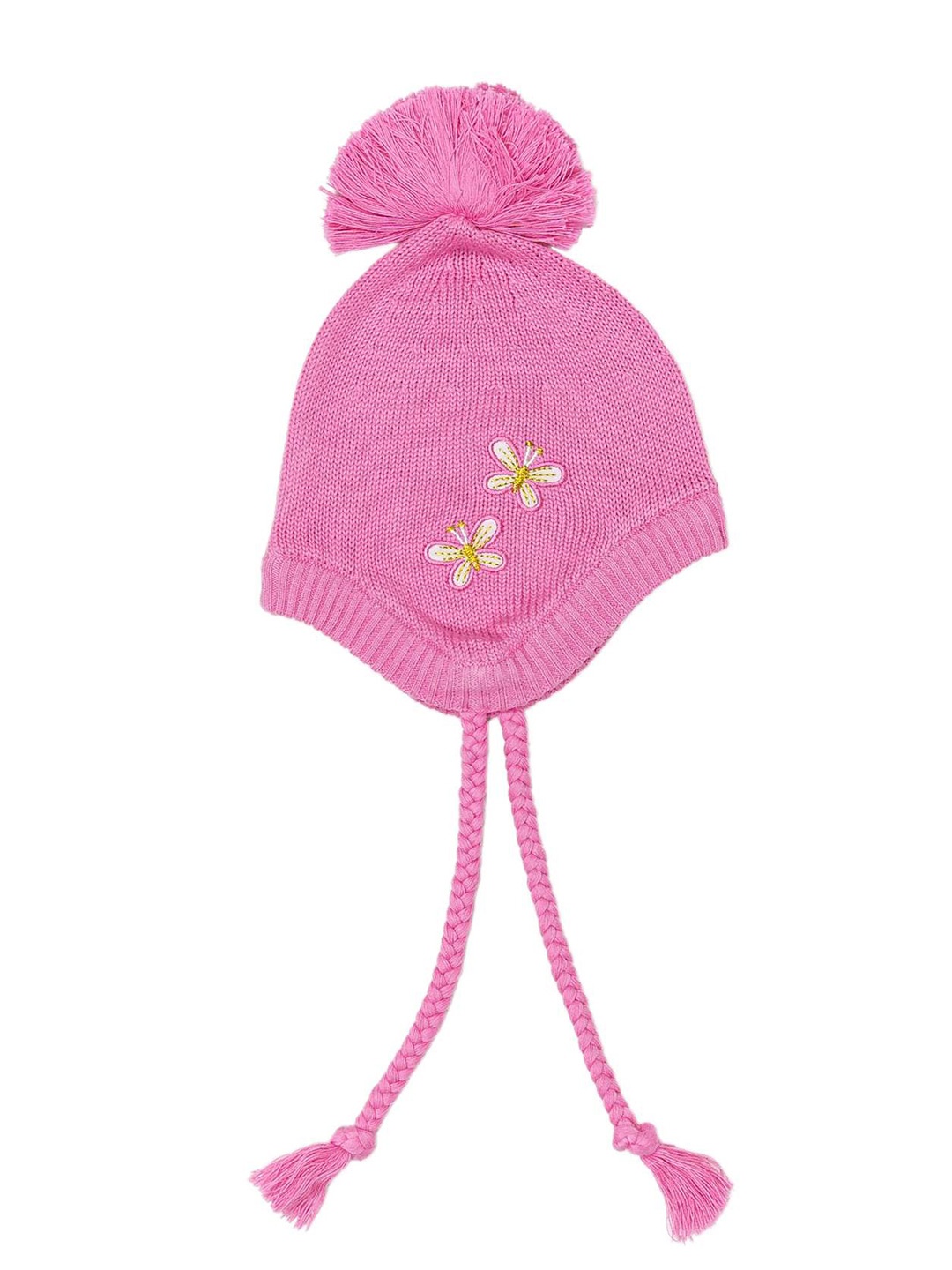 

H By Hamleys Infants Kids Embroidered Cotton Beanie, Pink