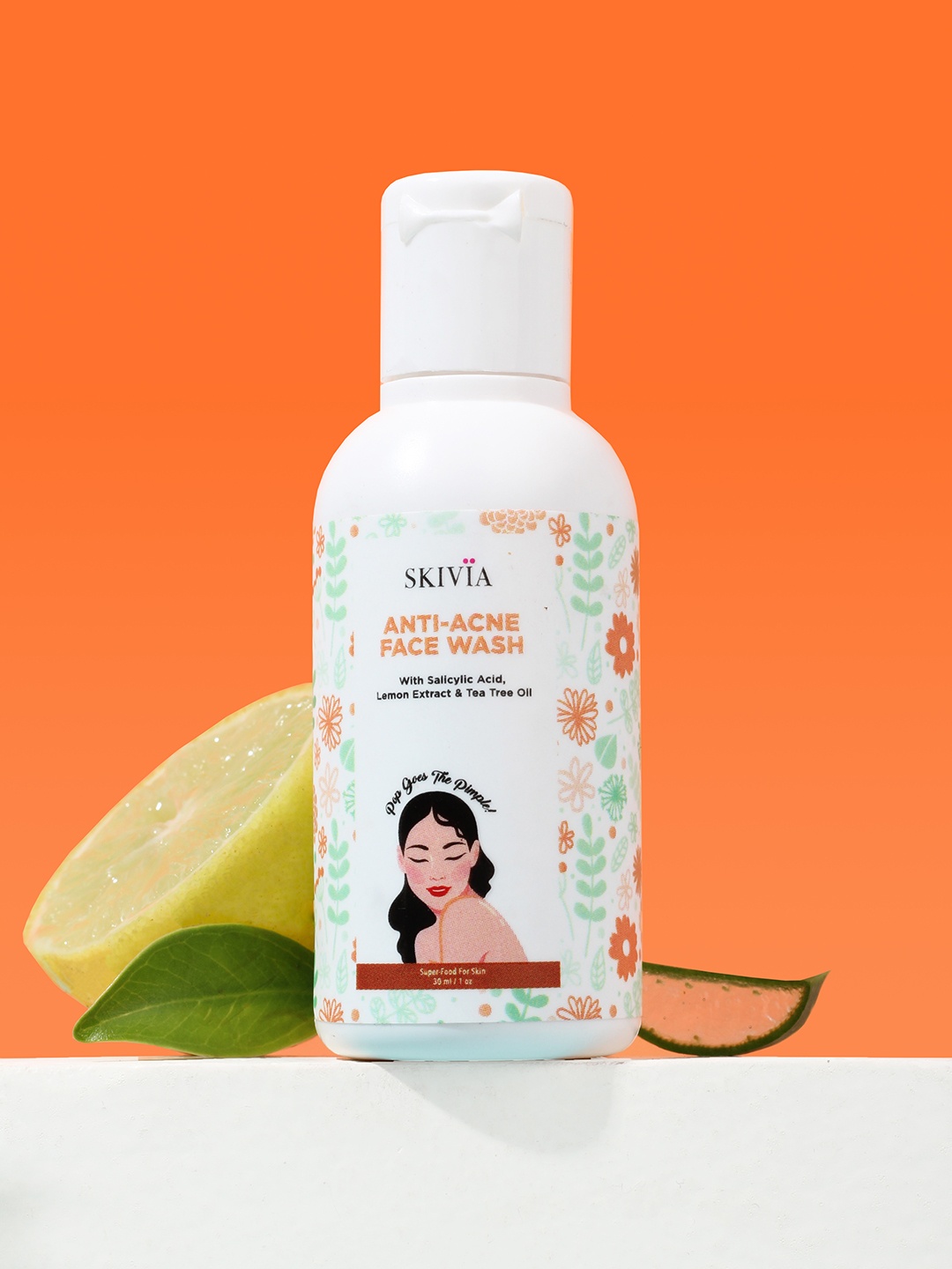

SKIVIA Anti-Acne Face Wash With Salicylic Acid & Lemon Extract - 30 ml, White