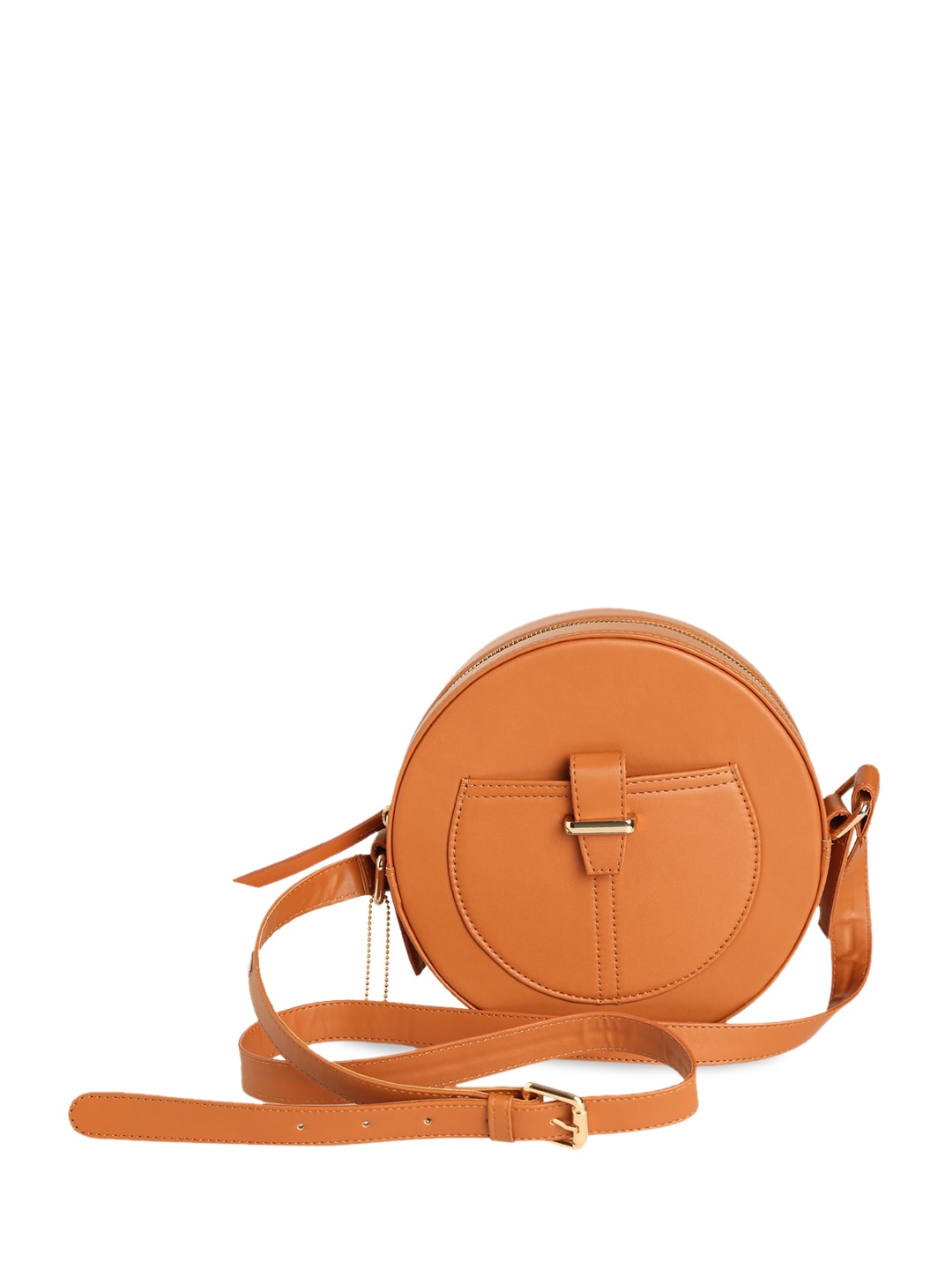 

RASHKI PU Structured Sling Bag, Tan