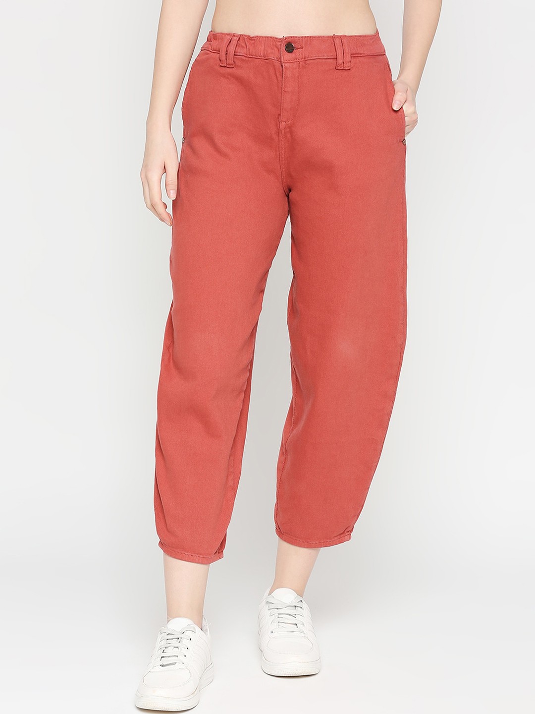 

SPYKAR Women Regular Fit Stretchable Cotton Jeans, Red