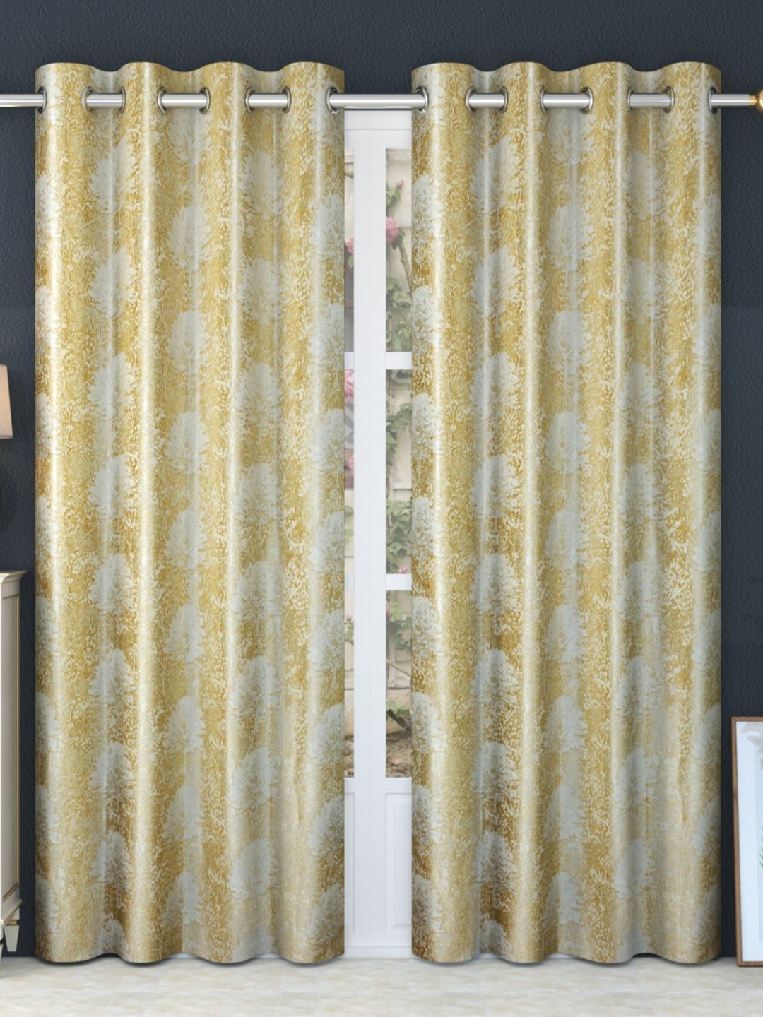 

Bajo's Beige & Cream 2 Pieces Printed Door Curtains