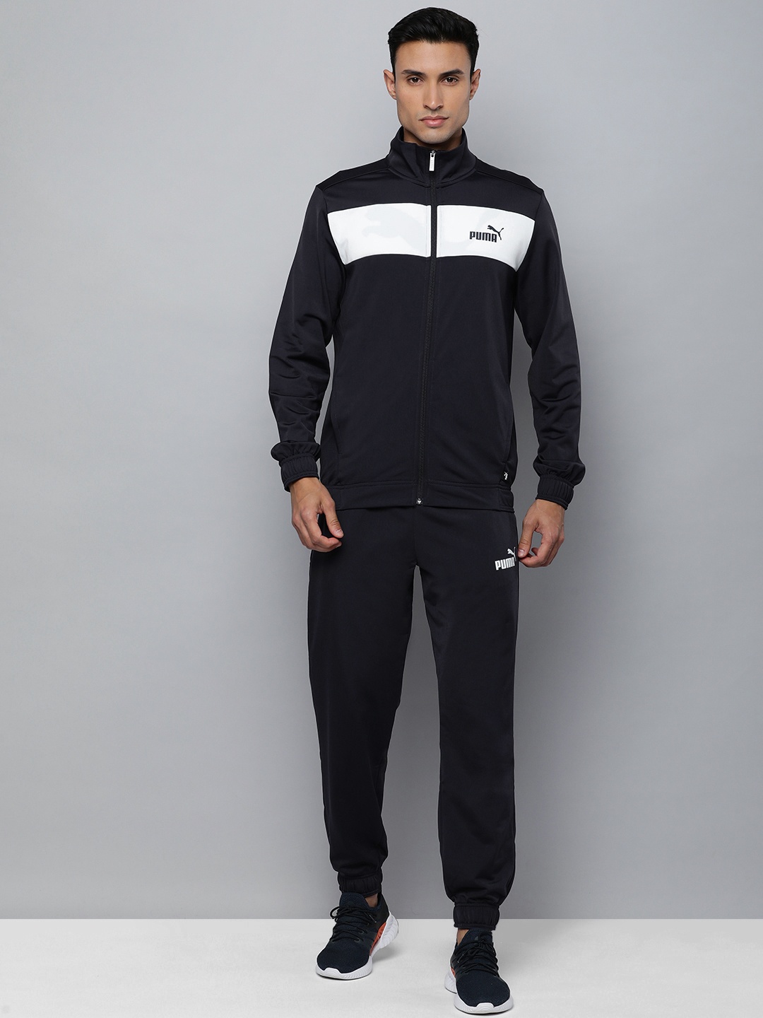 

Puma Men Regular Fit Colourblocked Regular fit Track Suit, Black