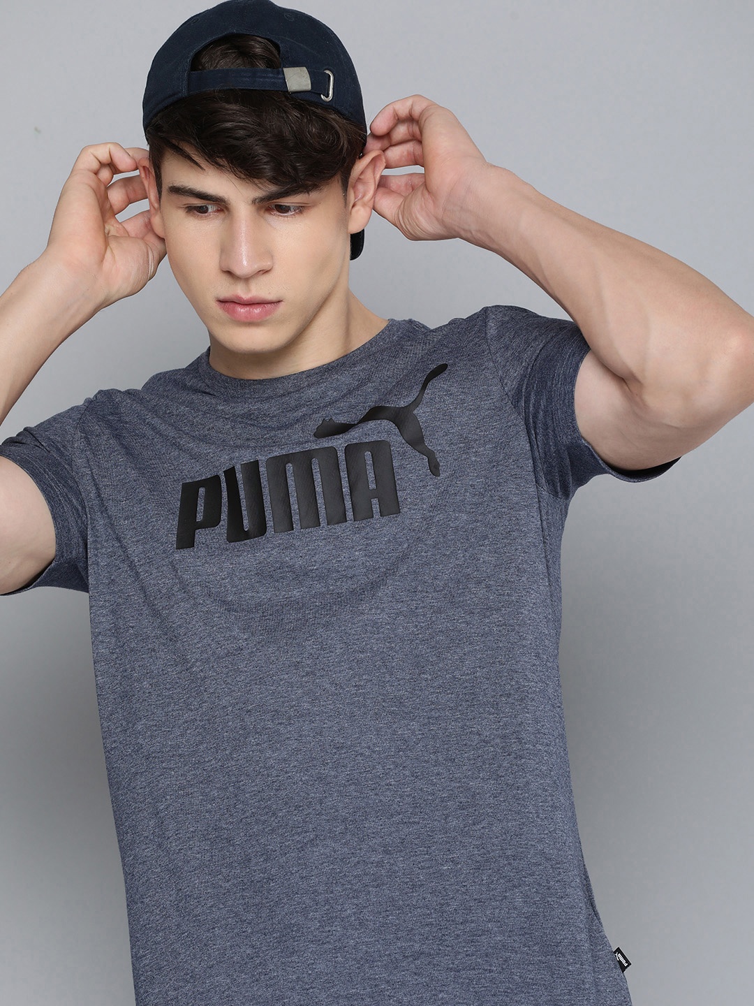 

Puma Men Brand Logo Printed Outdoor Sustainable T-shirt, Blue