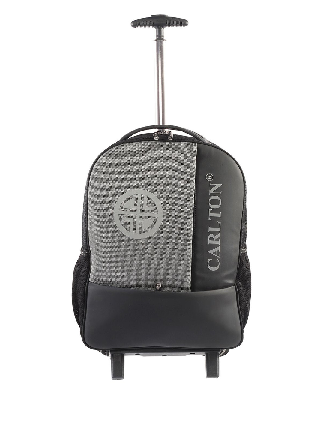 

Carlton London Brand Logo Printed Ergonomic Water Resistant Trolley Backpack, Black