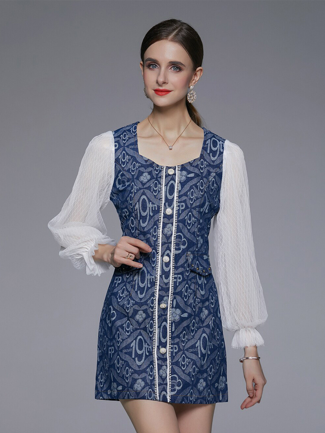 

JC Collection Sheath Mini Dress, Blue