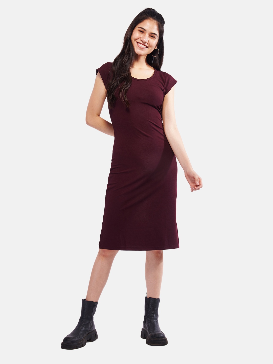 

IZF Maroon Sheath Dress