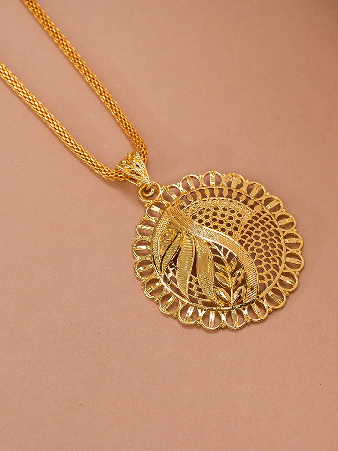 

HOUSE OF ARLI Gold-Plated Oxidised Chain With Pendant