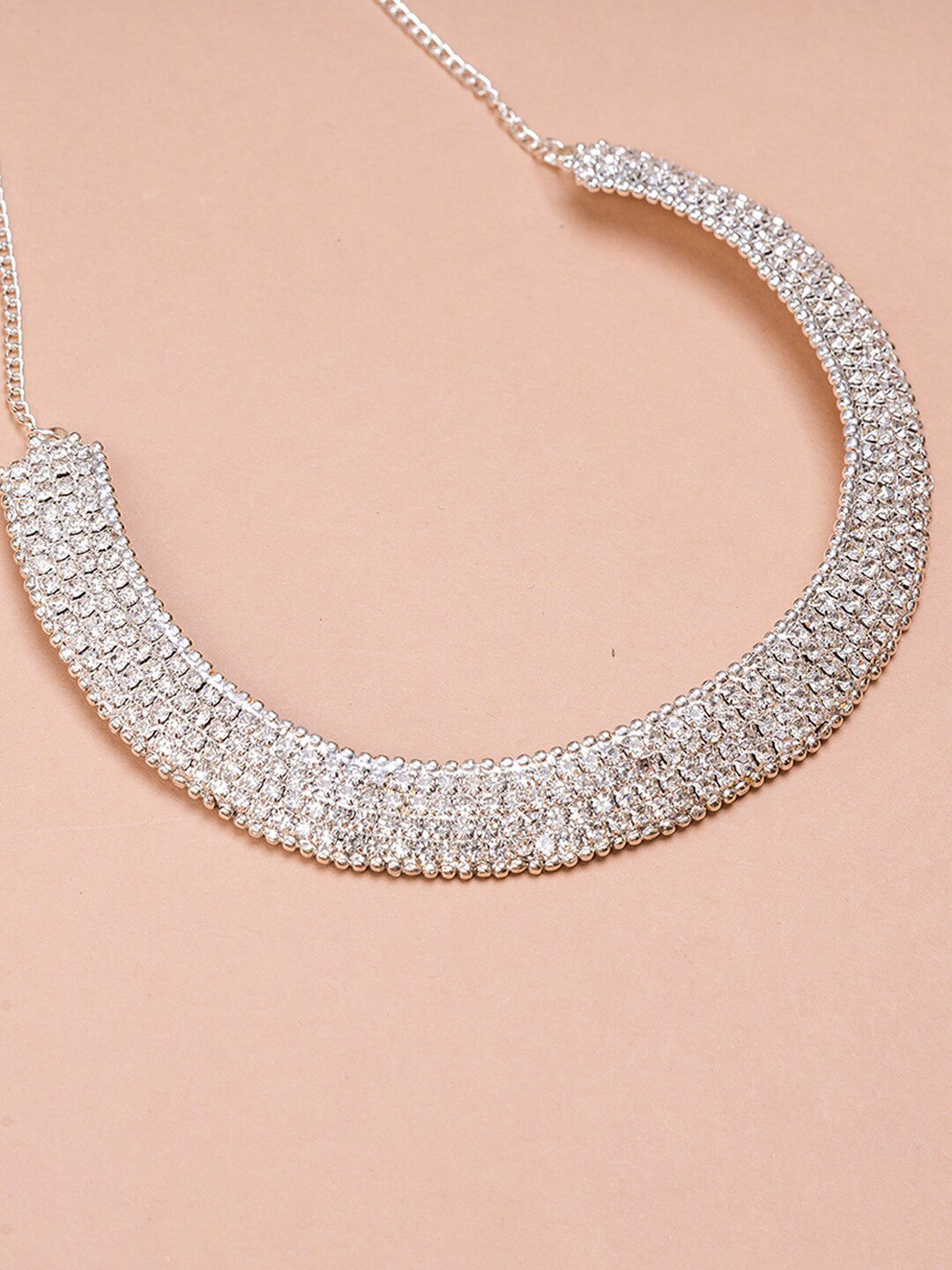 

HOUSE OF ARLI Silver-Plated Choker Necklace