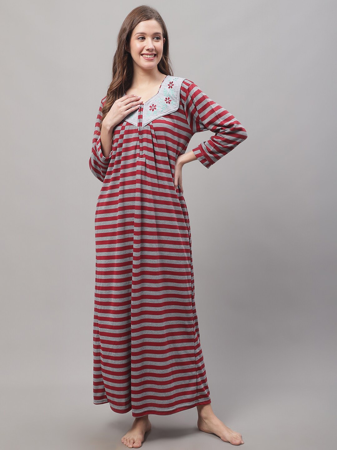 

Secret Wish Woolen Maxi Nightdress, Grey
