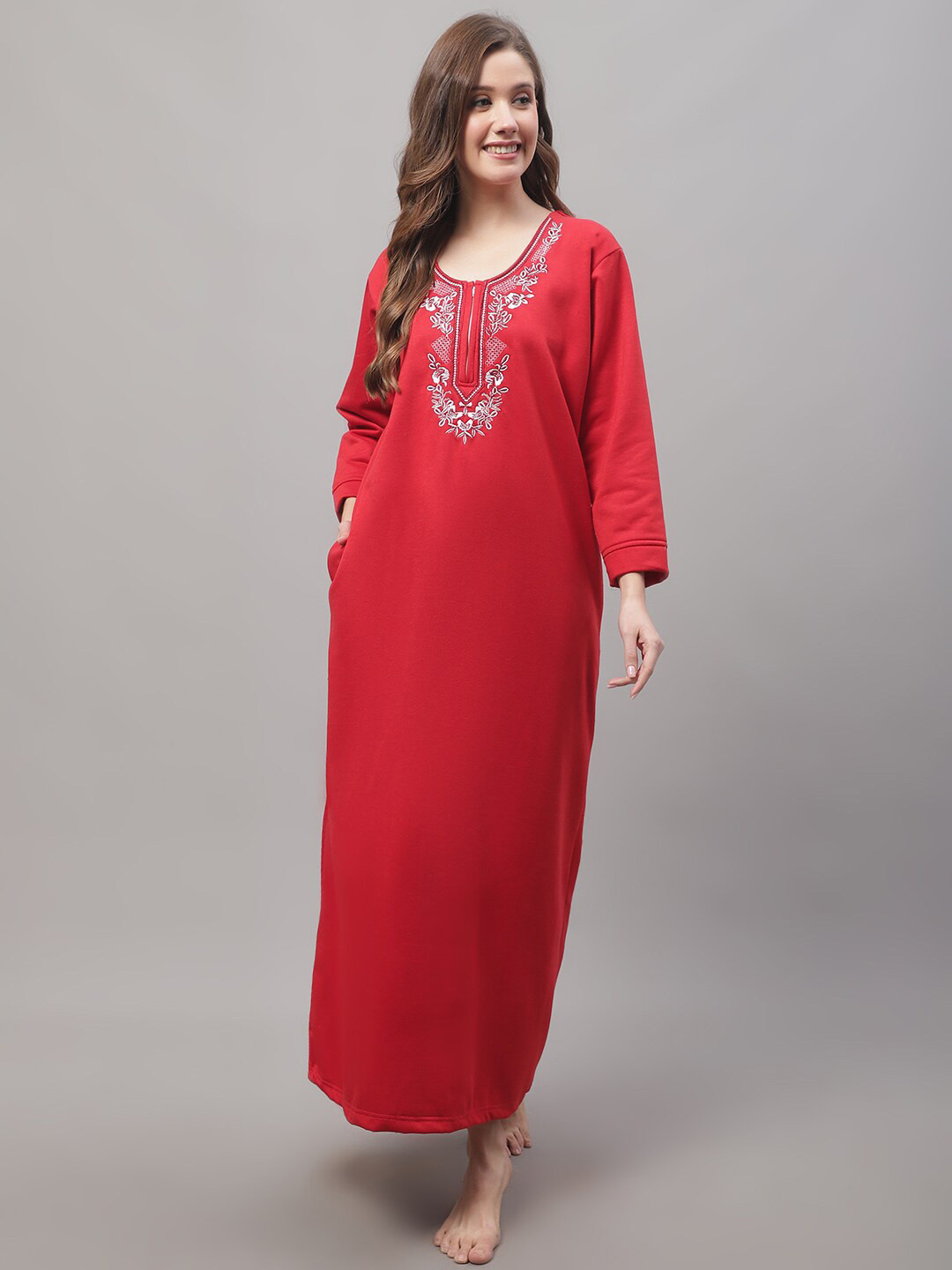 

Secret Wish Woolen Maxi Nightdress, Red