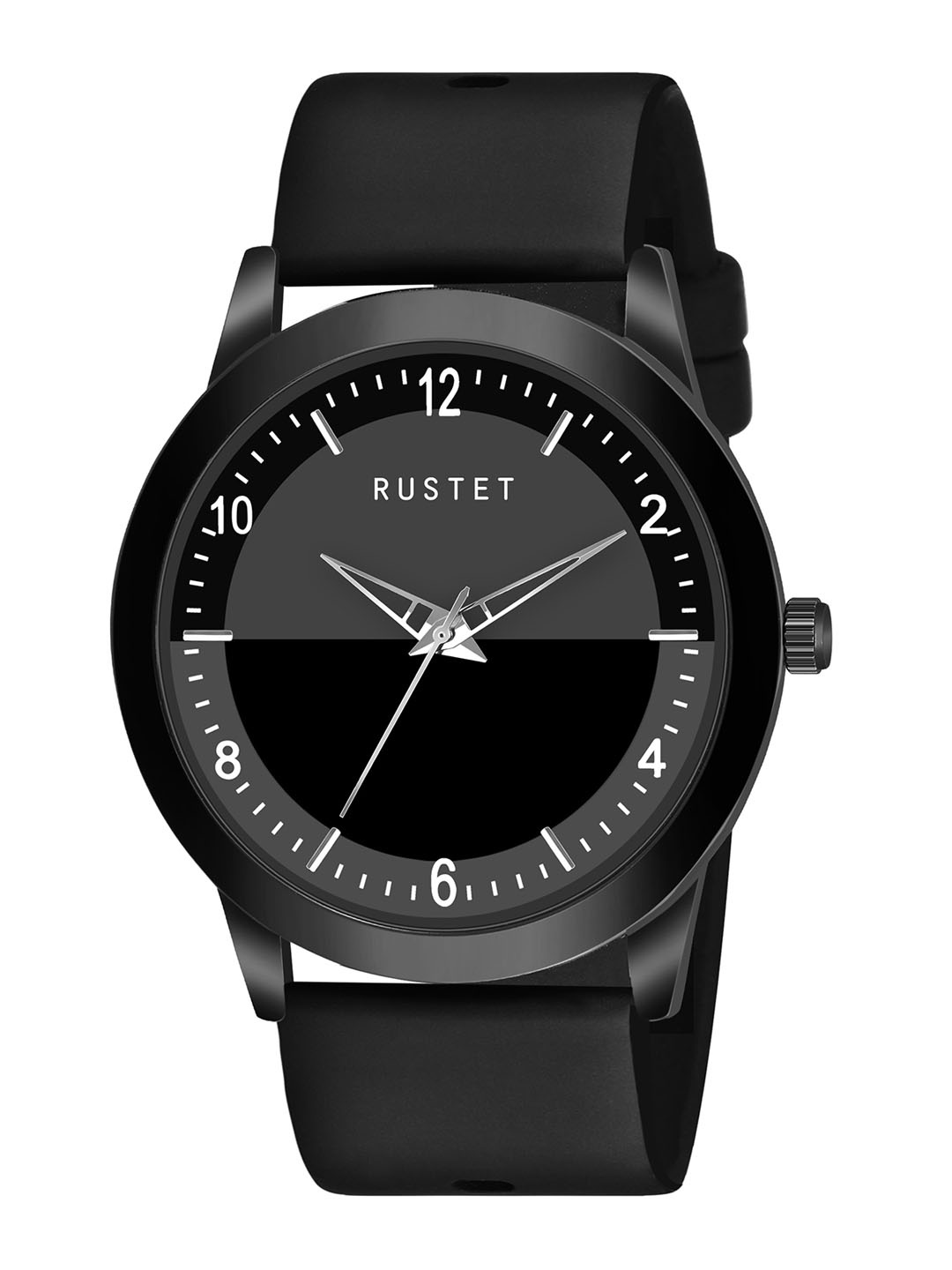 

RUSTET Men LD55-BLK Brass Dial & Straps Analogue Watch, Black