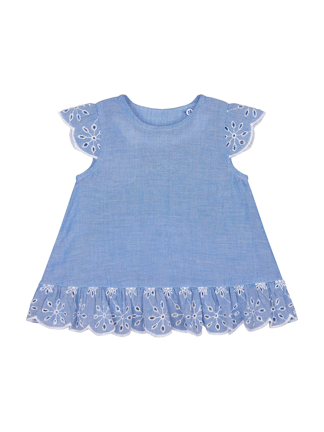 

mothercare Infant Girls Cotton A-Line Dress, Blue