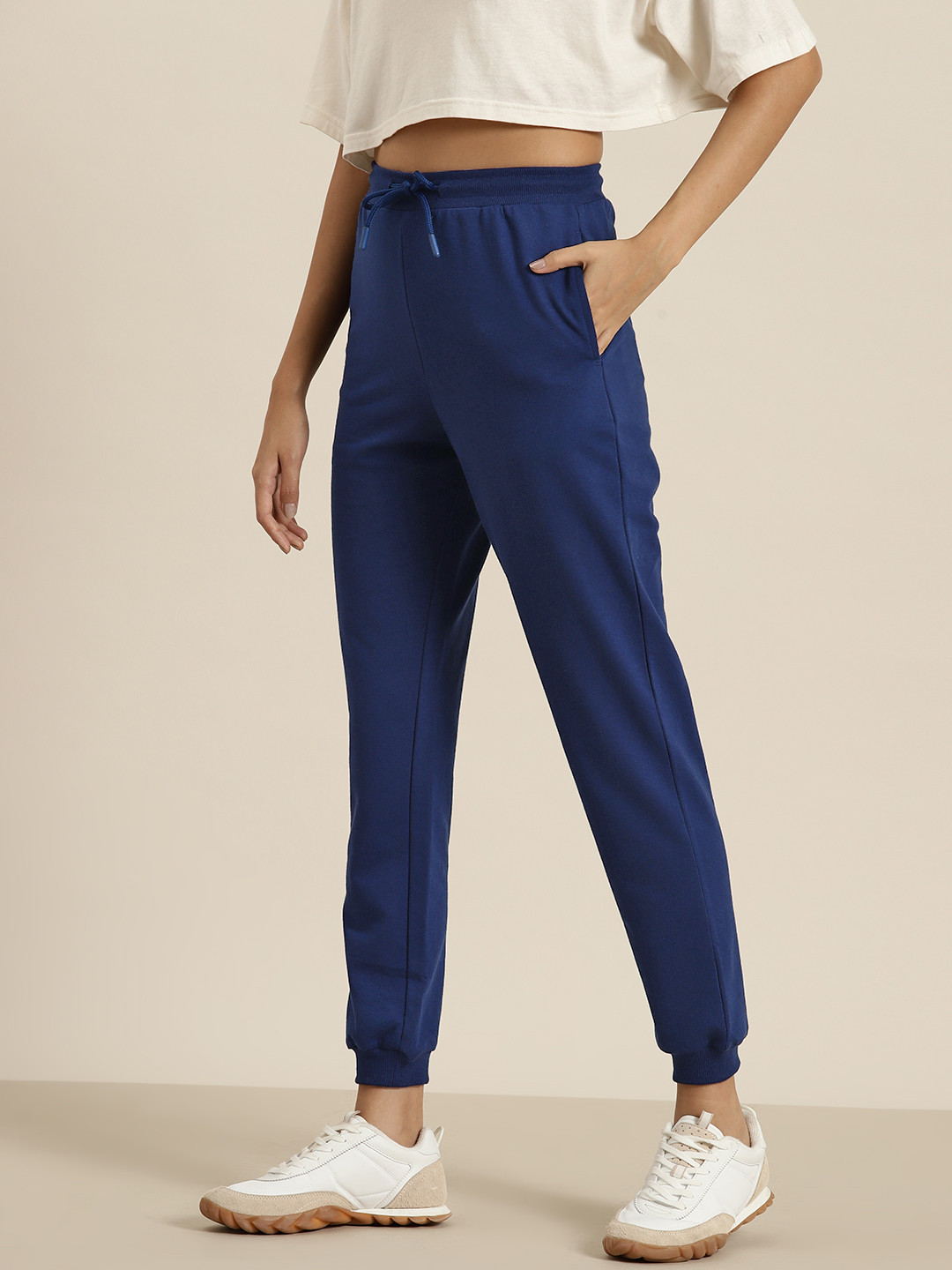 

her by invictus Regular Fit Joggers, Navy blue