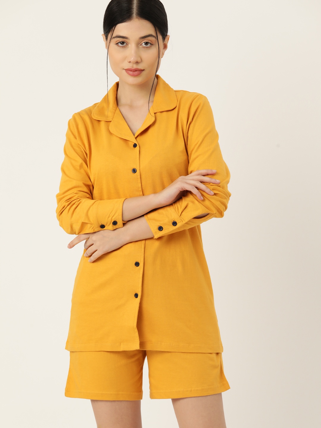 

ETC Pure Cotton Regular Shorts Set, Yellow