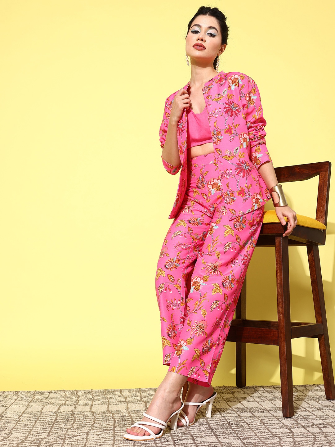 

Moda Rapido Women Printed Co-Ords, Pink
