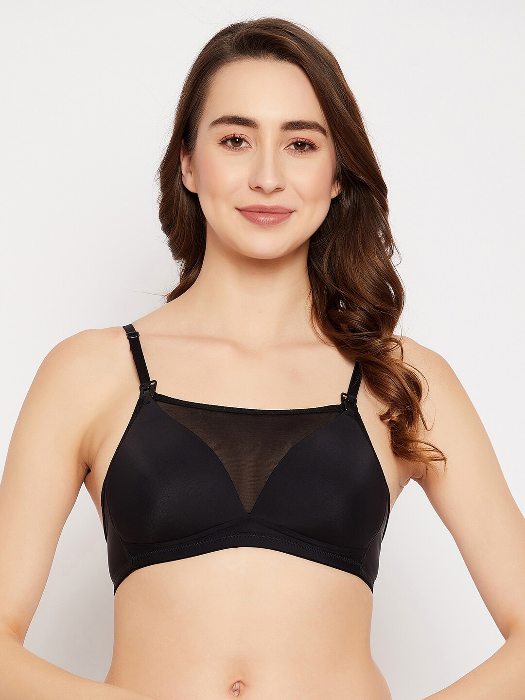 

Clovia Lightly Padded Non-Wired Rapid-Dry Super Support Maternity Bra, Black