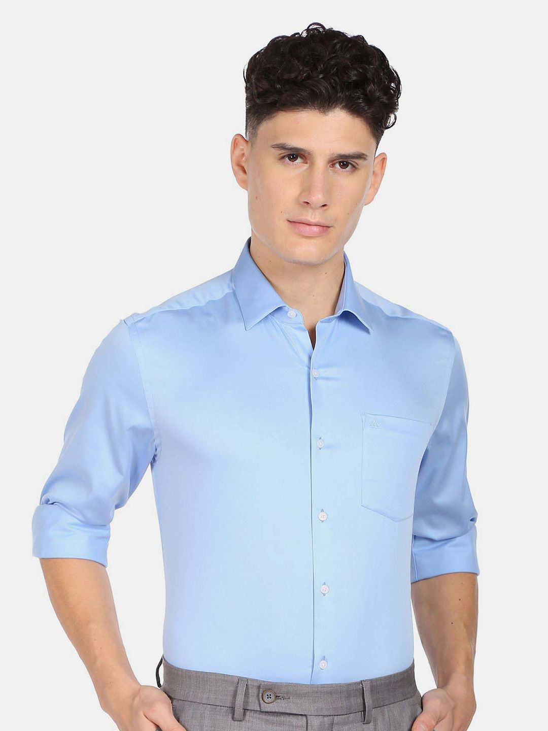 

Arrow Spread Collar Cotton Formal Shirt, Blue
