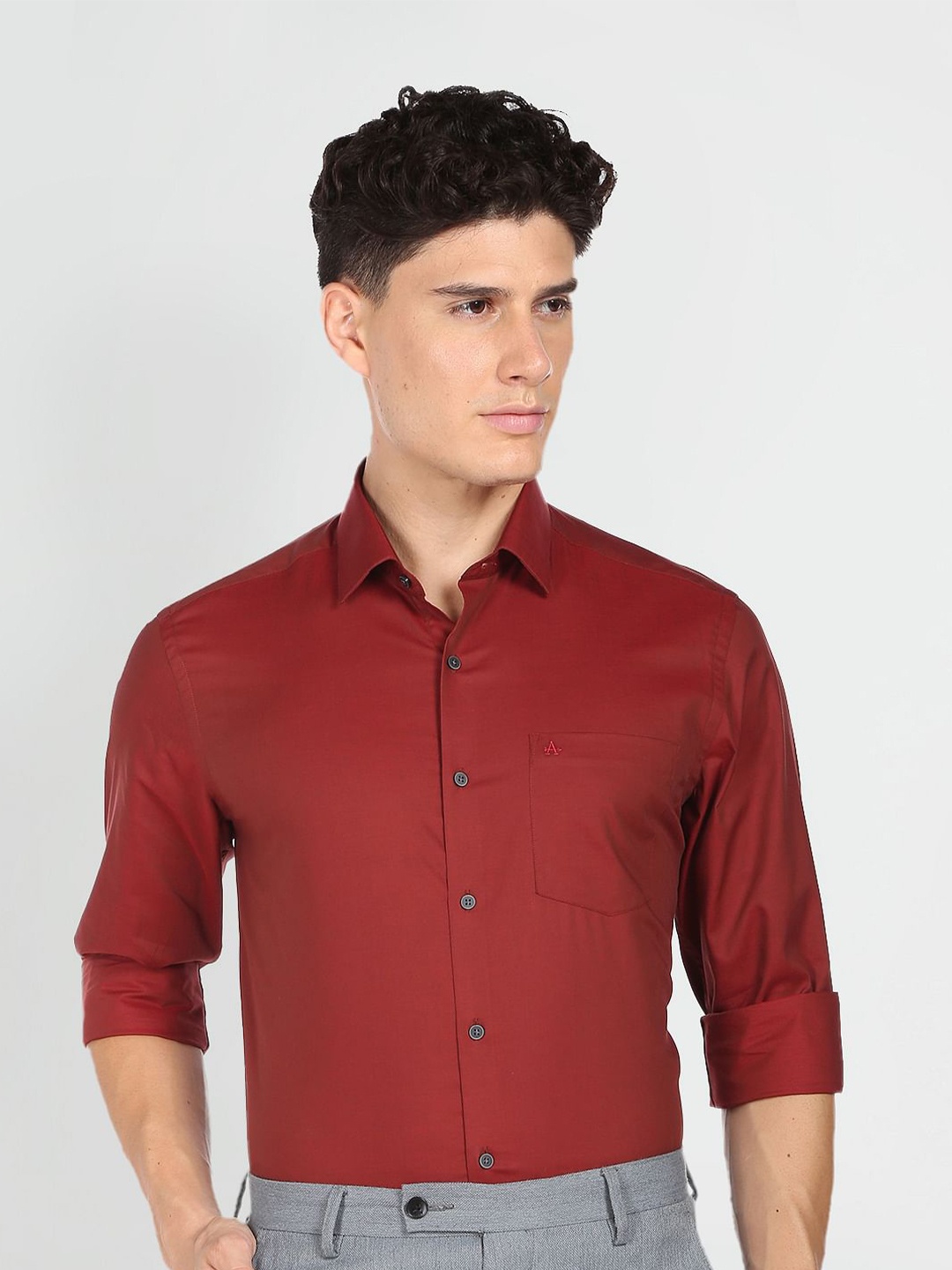 

Arrow Slim Fit Pure Cotton Formal Shirt, Red