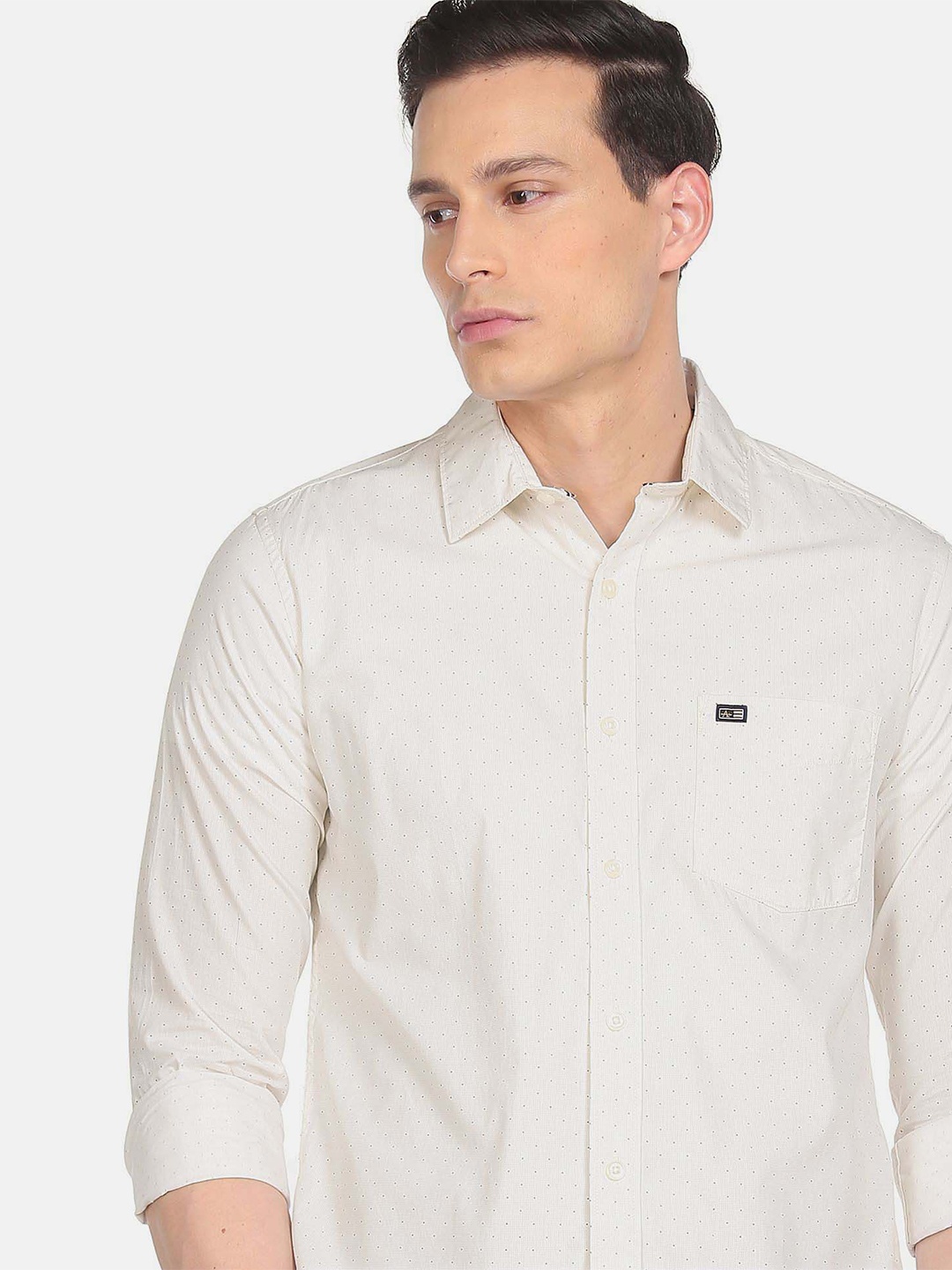 

Arrow Sport Spread Collar Cotton Casual Shirt, White