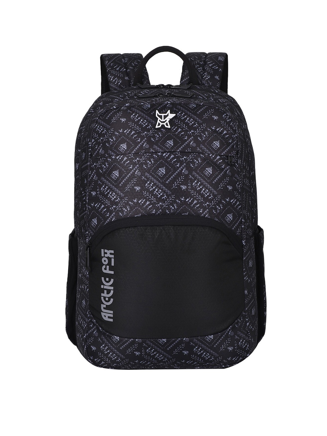 

Arctic Fox Printed Water Resistance Laptop Bag, Black