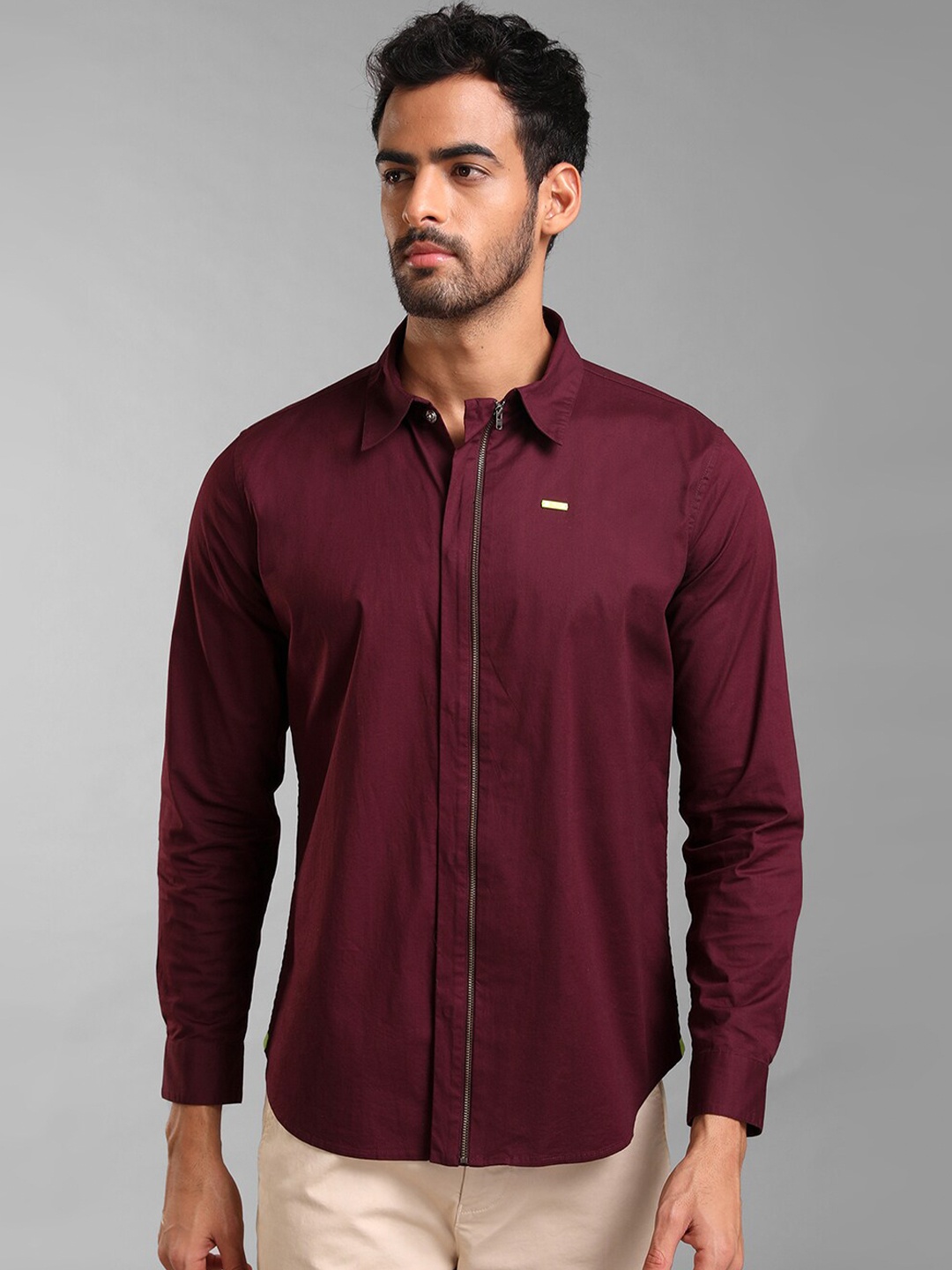 

KZ07 By Kazo Men Casual Cotton Shirt, Maroon