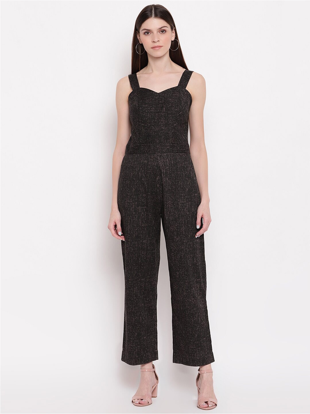 

sandy AND ritz Printed Cotton Basic Jumpsuit, Black