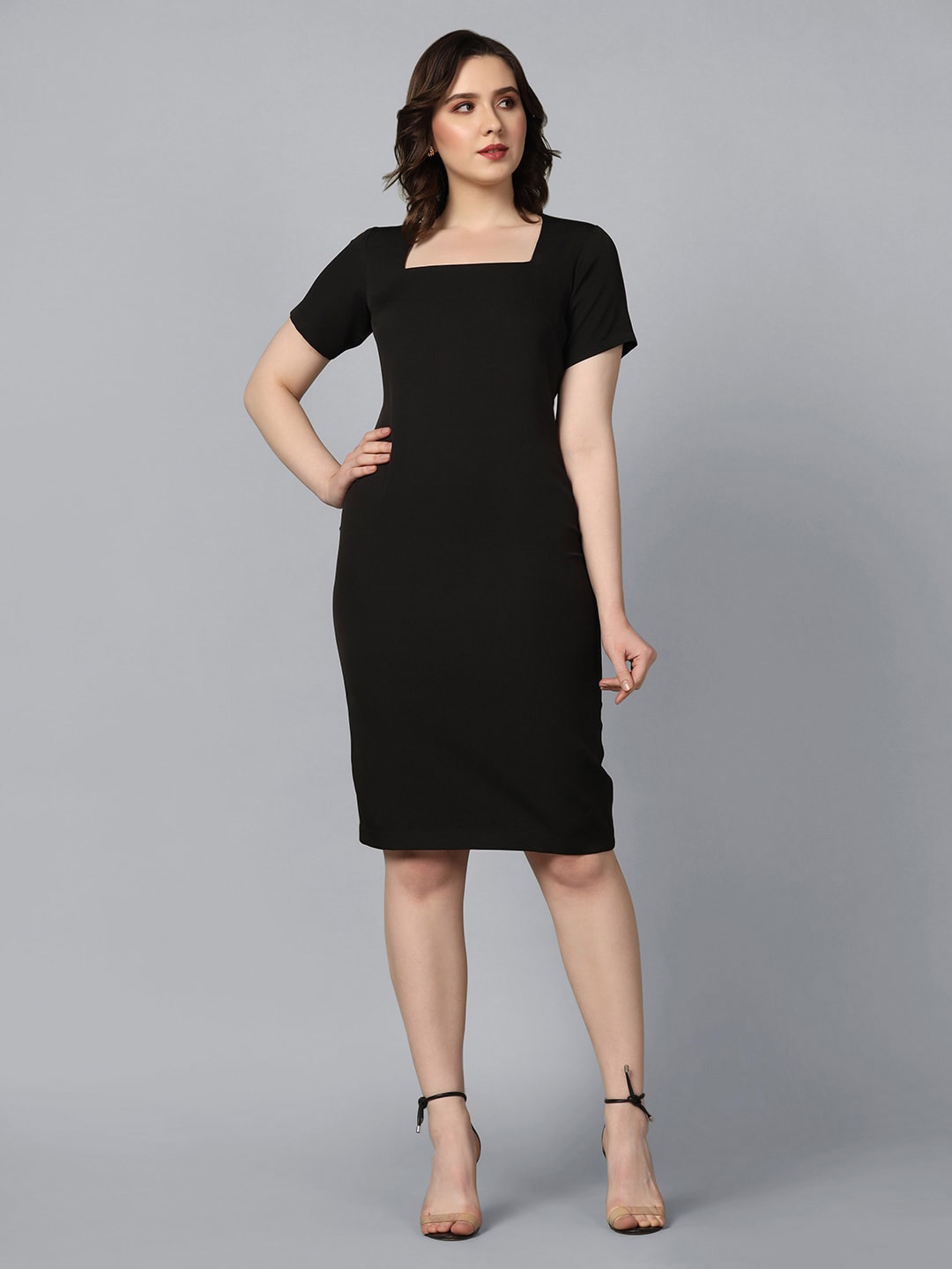 

PowerSutra Black Formal Sheath Dress