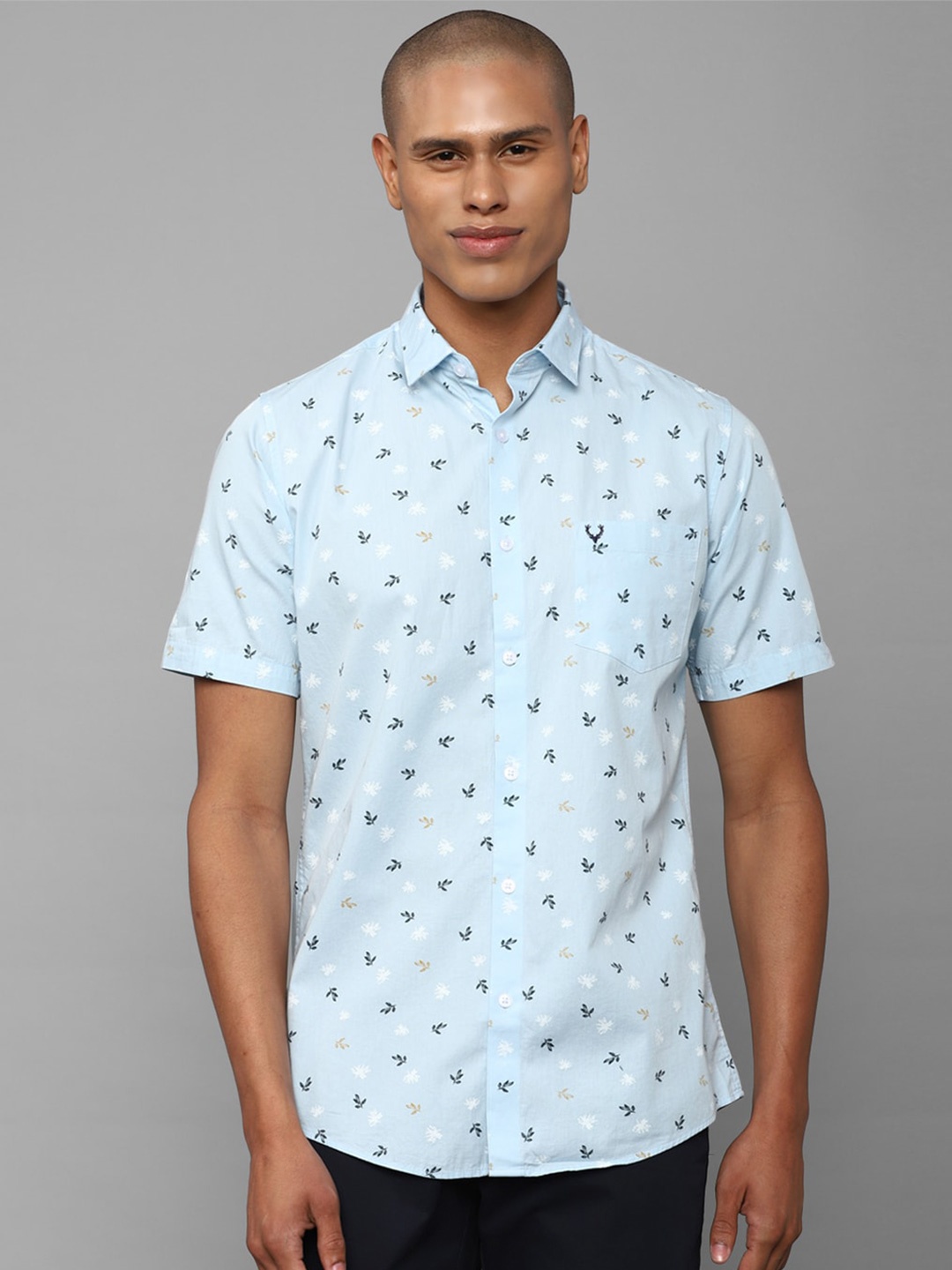 

Allen Solly Floral Printed Cotton Casual Shirt, Blue