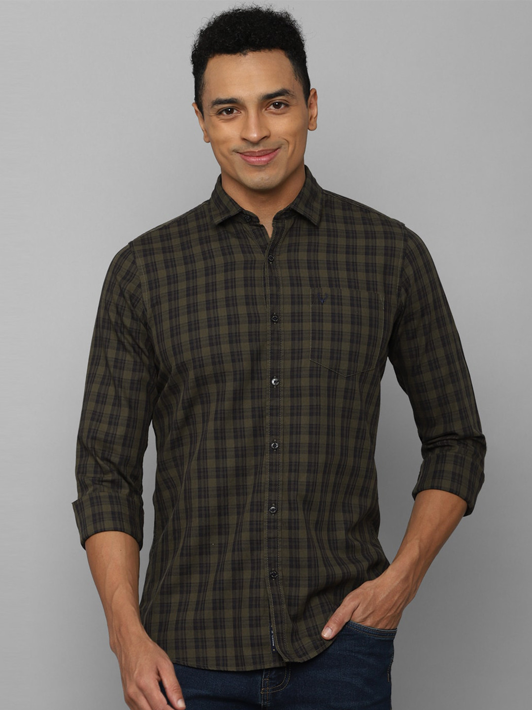 

Allen Solly Sport Tartan Checks Pure Cotton Casual Shirt, Green